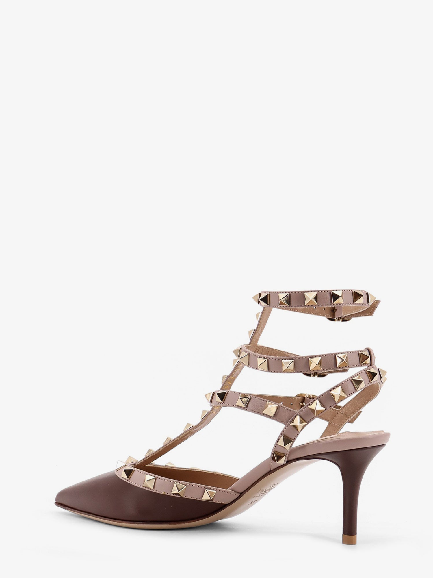 Valentino Rockstud Valentino Garavani Leather Décolleté Slingback