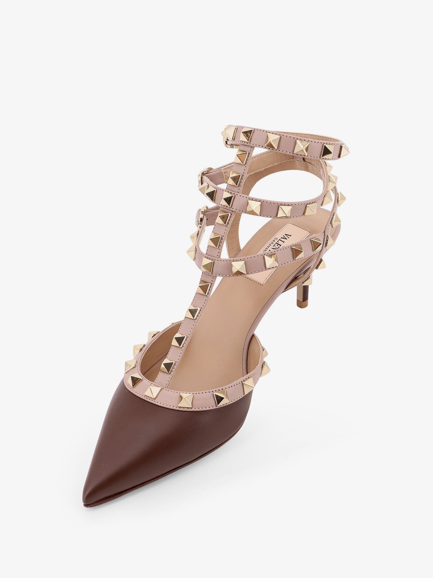 Valentino Rockstud Valentino Garavani Leather Décolleté Slingback