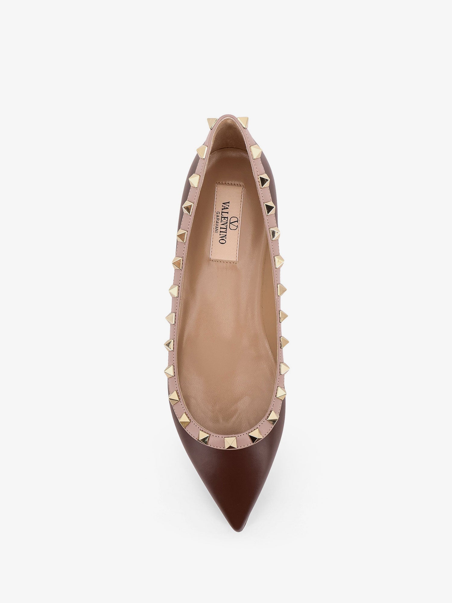 Valentino Rockstud Leather Ballerinas