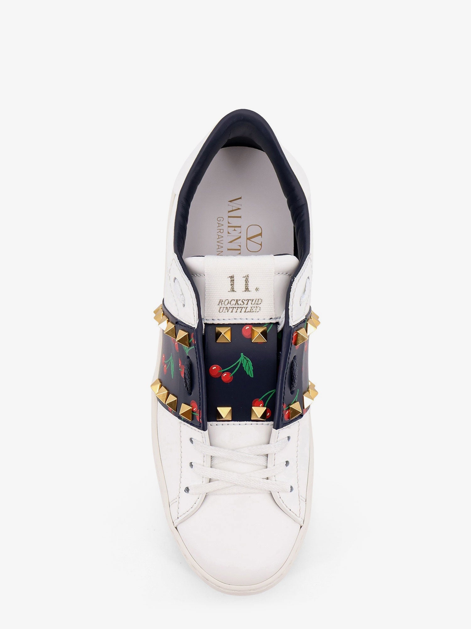 Valentino Rockstud Untitled Leather Low-top Sneakers