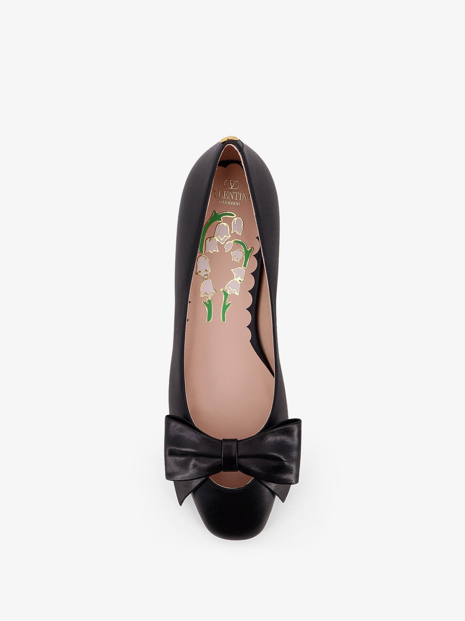 Valentino Bowow Leather Ballerinas