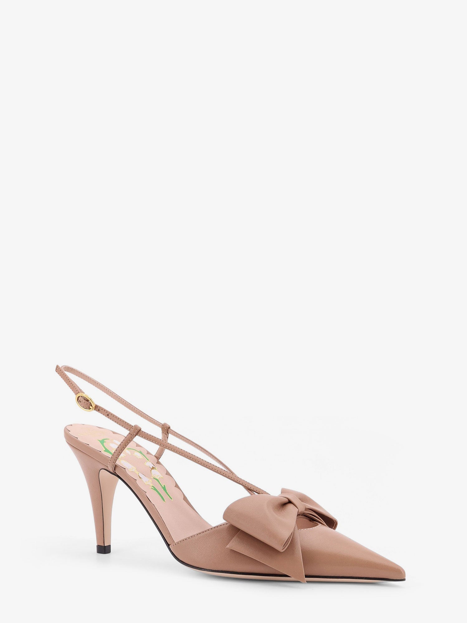 Valentino Bowow Leather Decolleté Slingback