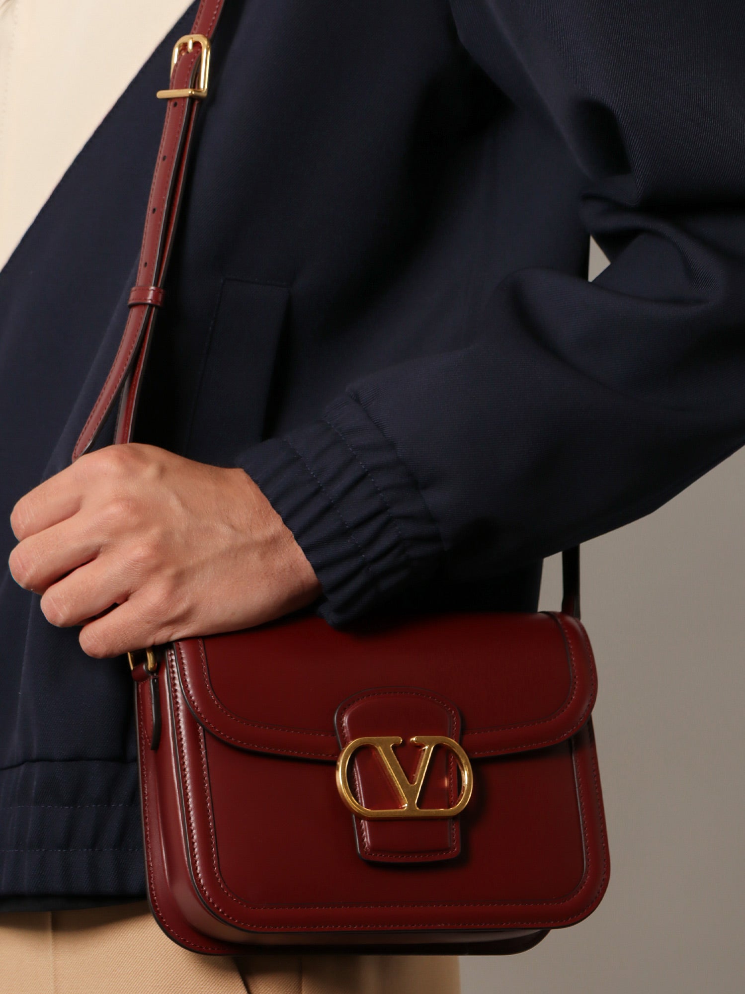 Valentino 9to5 Leather Shoulder Bag