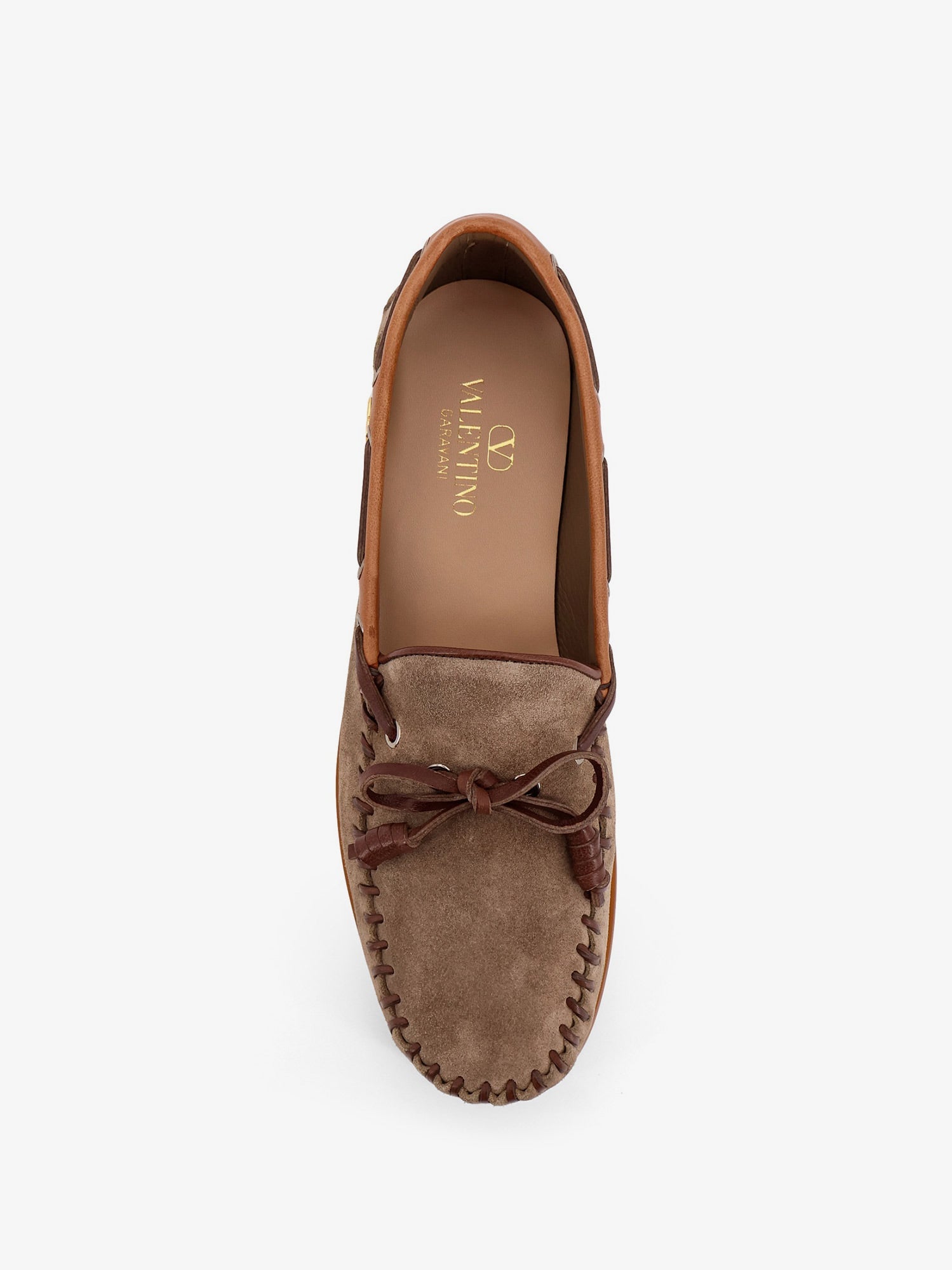 Valentino Palm Avenue Suede And Leather Loafers