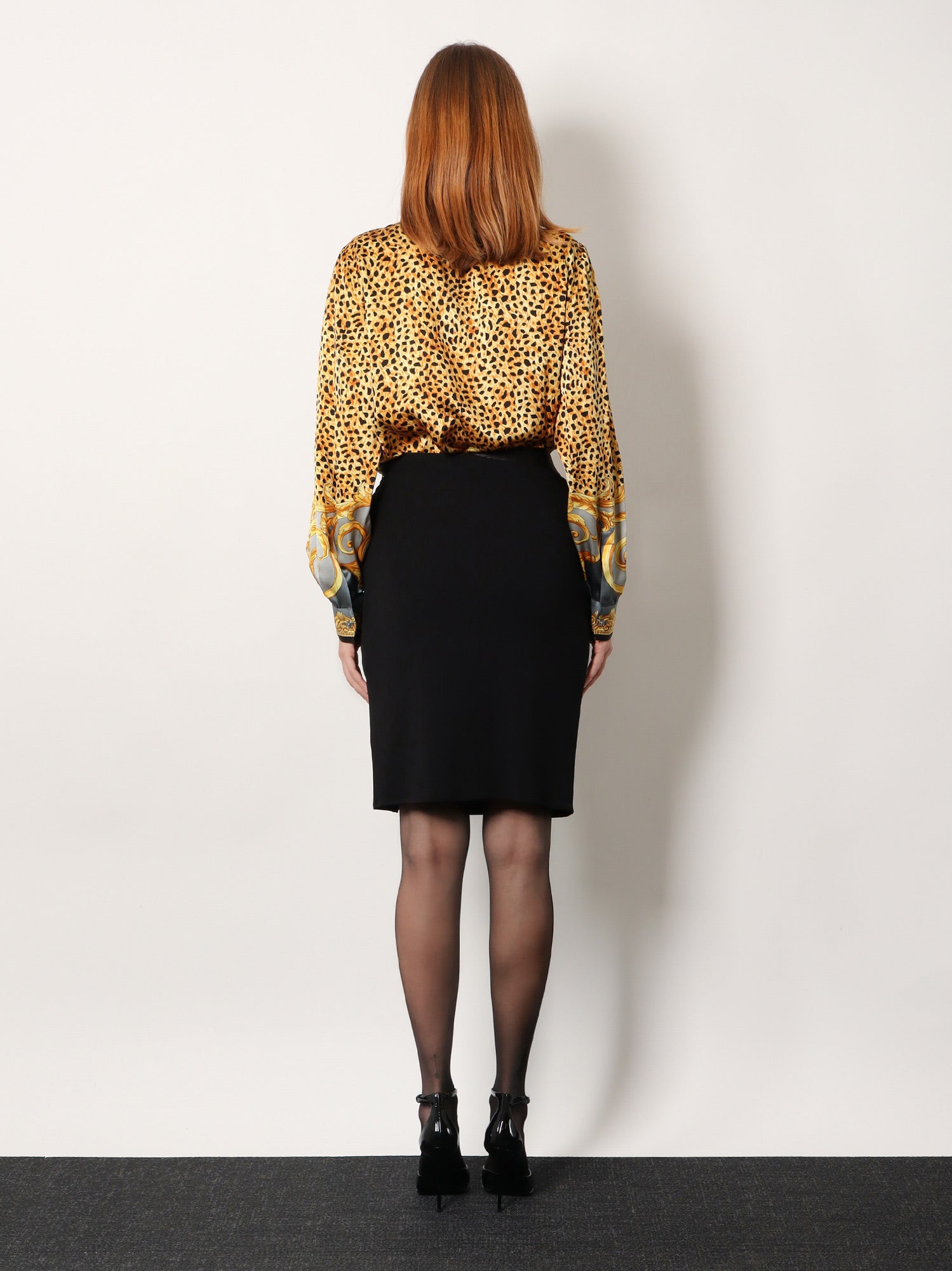 Versace Stretch Viscose Midi Skirt