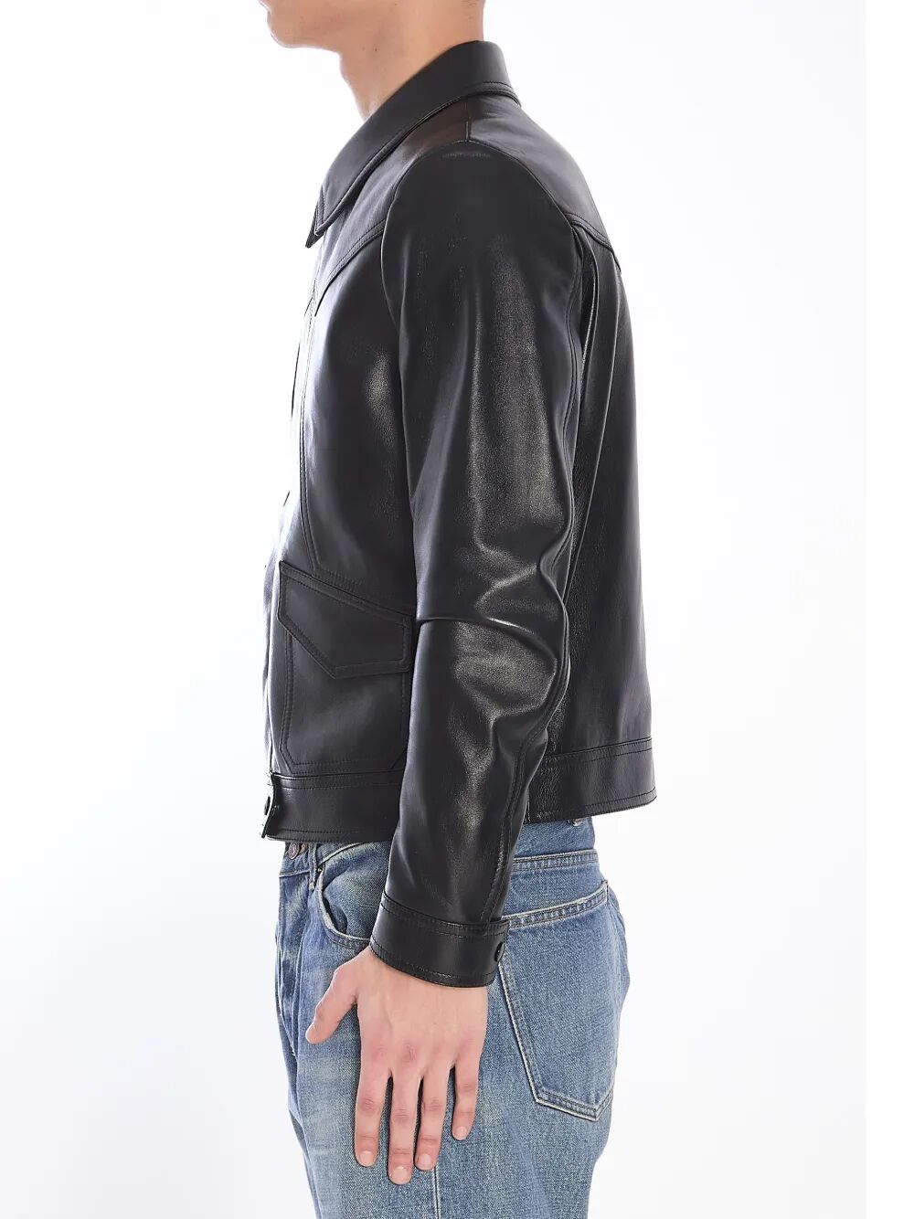 Celine Loose Fit Leather Jacket