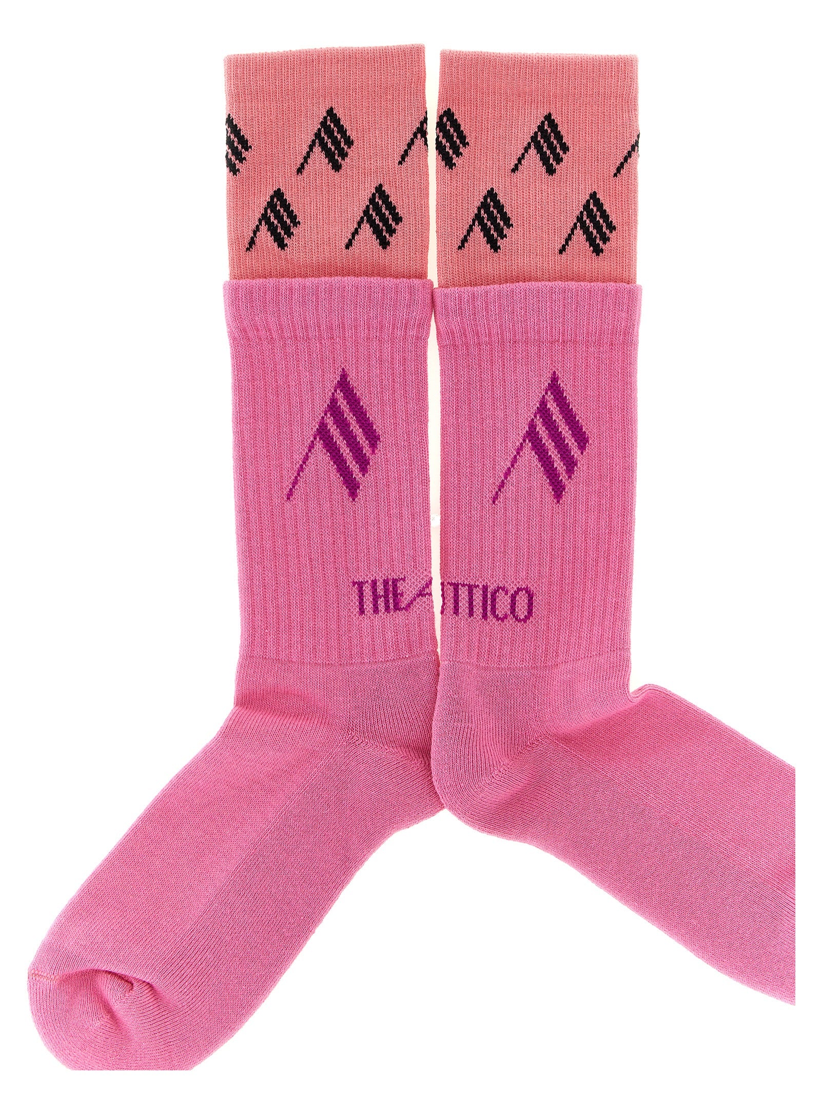 The Attico Double Layer Logo Socks