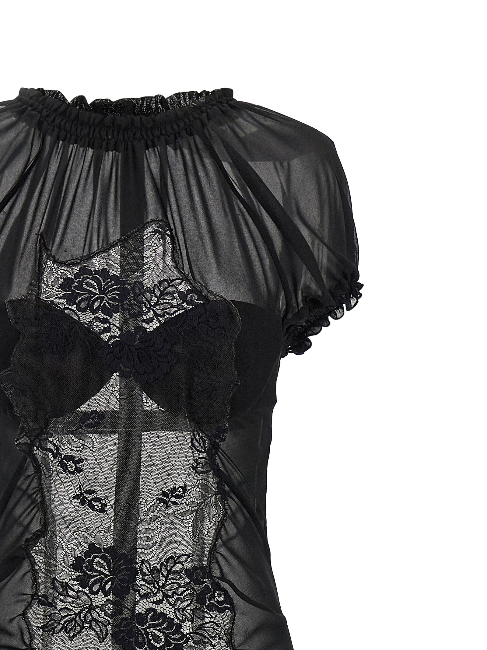 The Attico Lace Tulle Dress