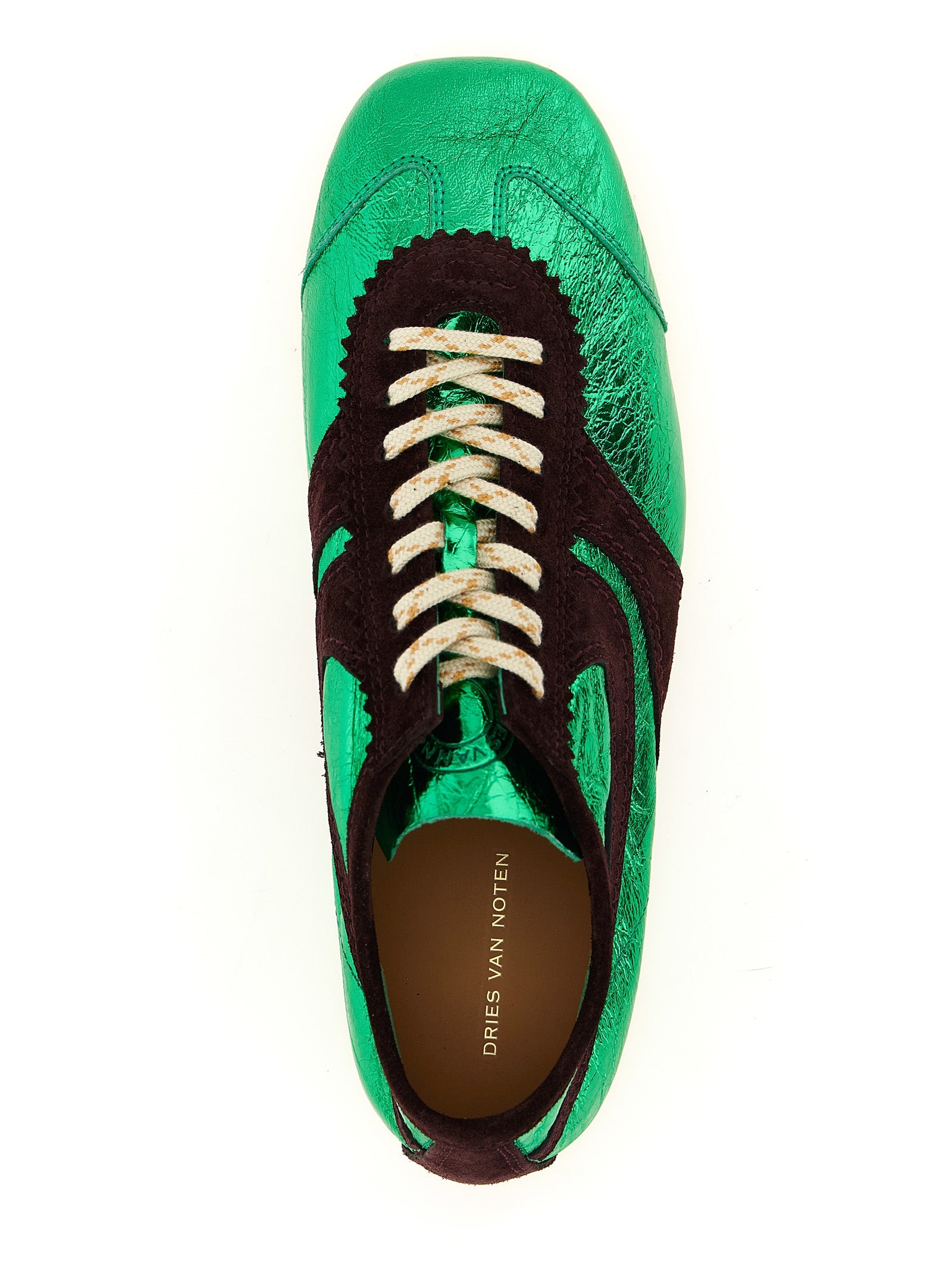 Dries Van Noten  Laminated Leather Sneakers