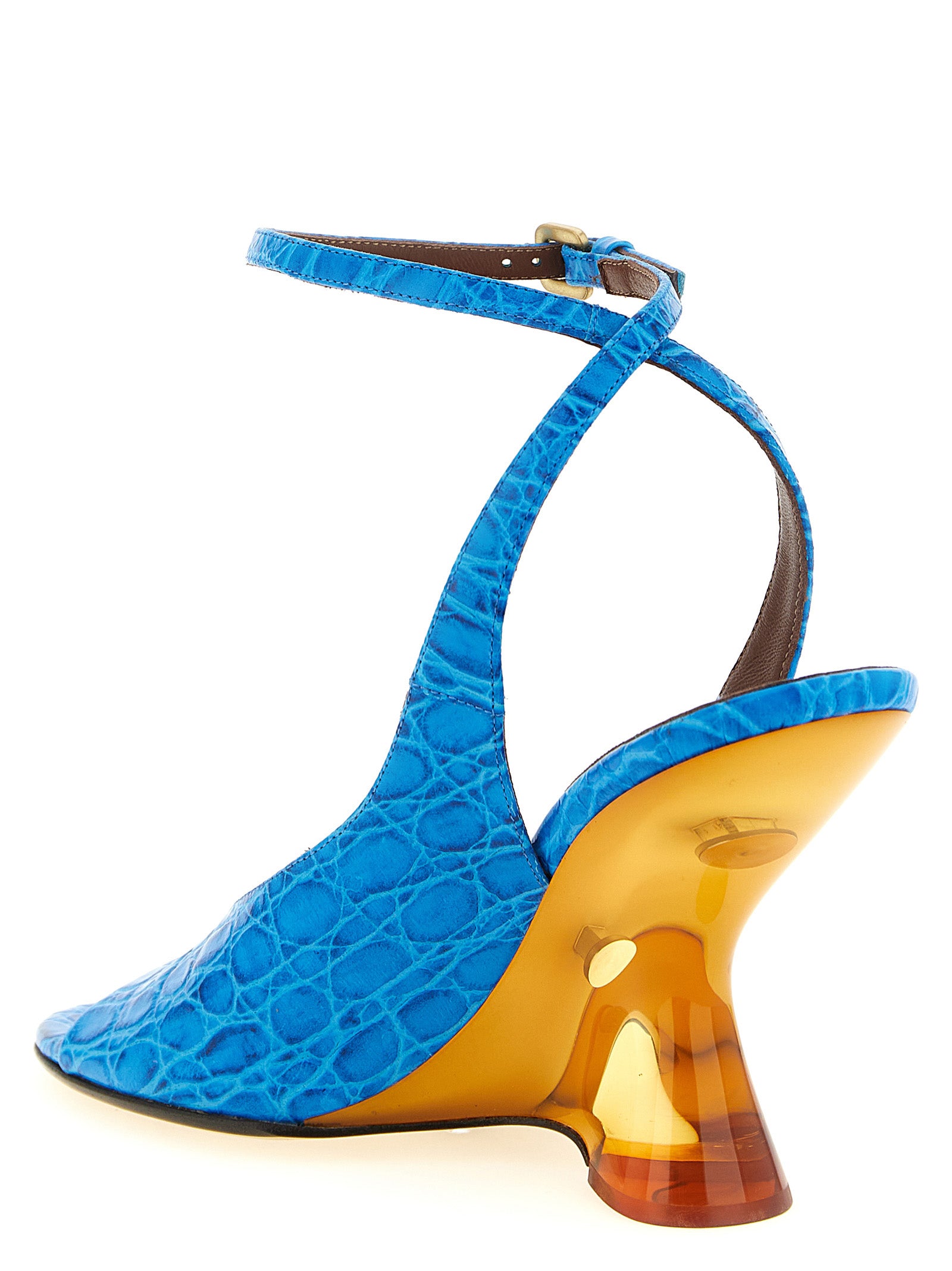 Dries Van Noten  Embossed Leather Sandals