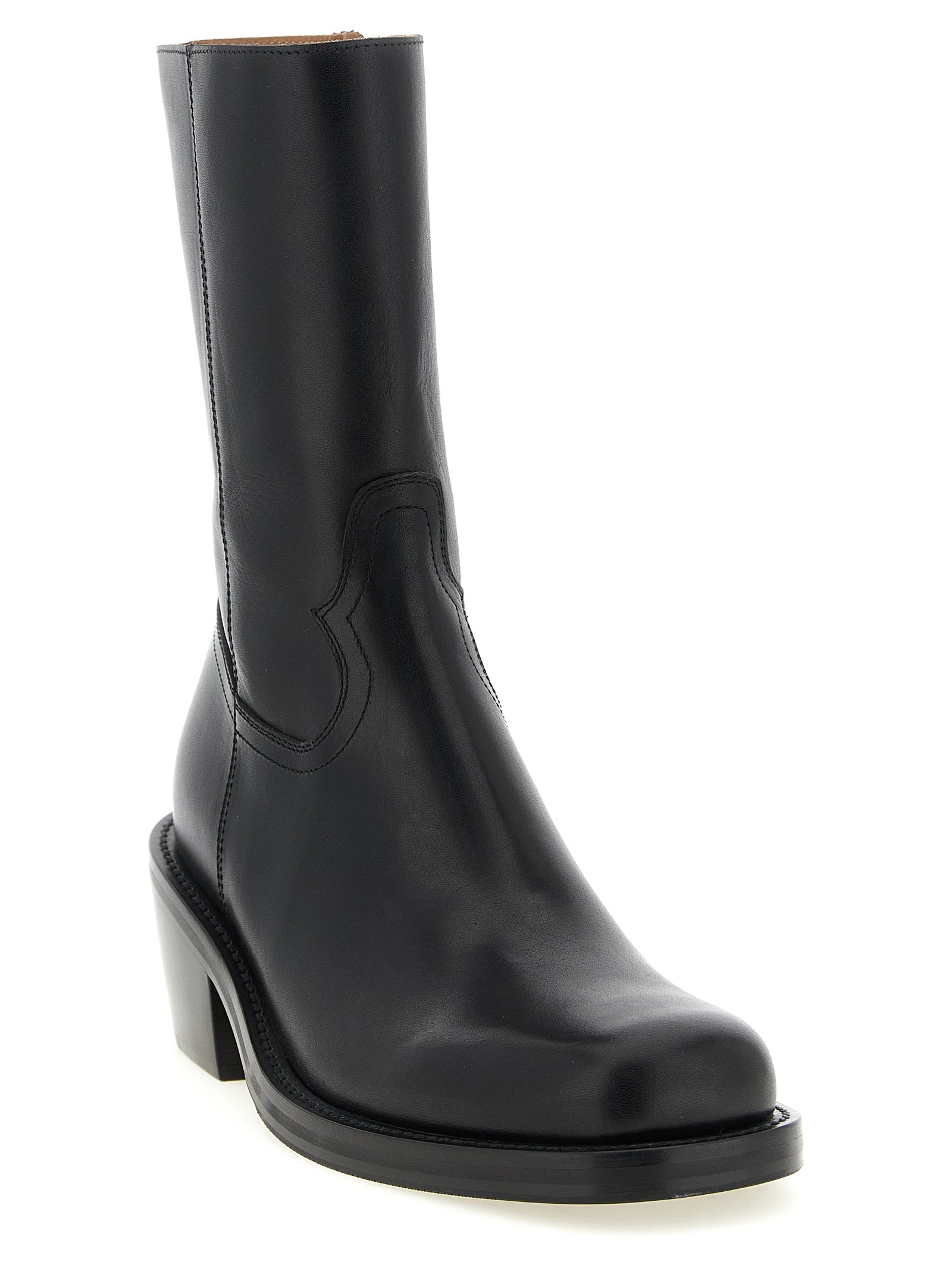 Dries Van Noten  Leather Ankle Boots
