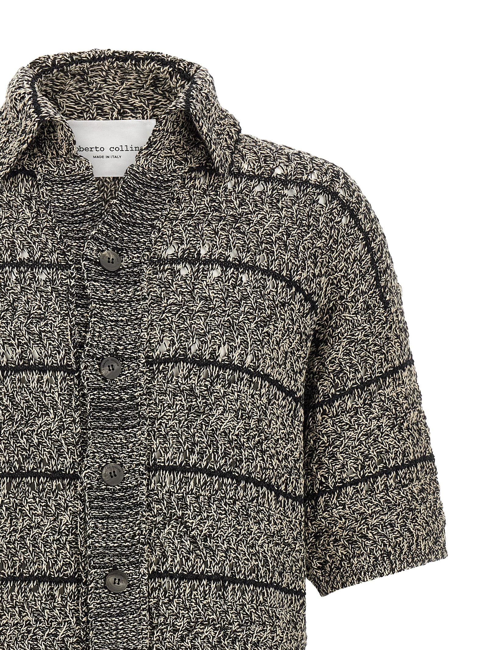 Roberto Collina Mouliné Insert Cardigan