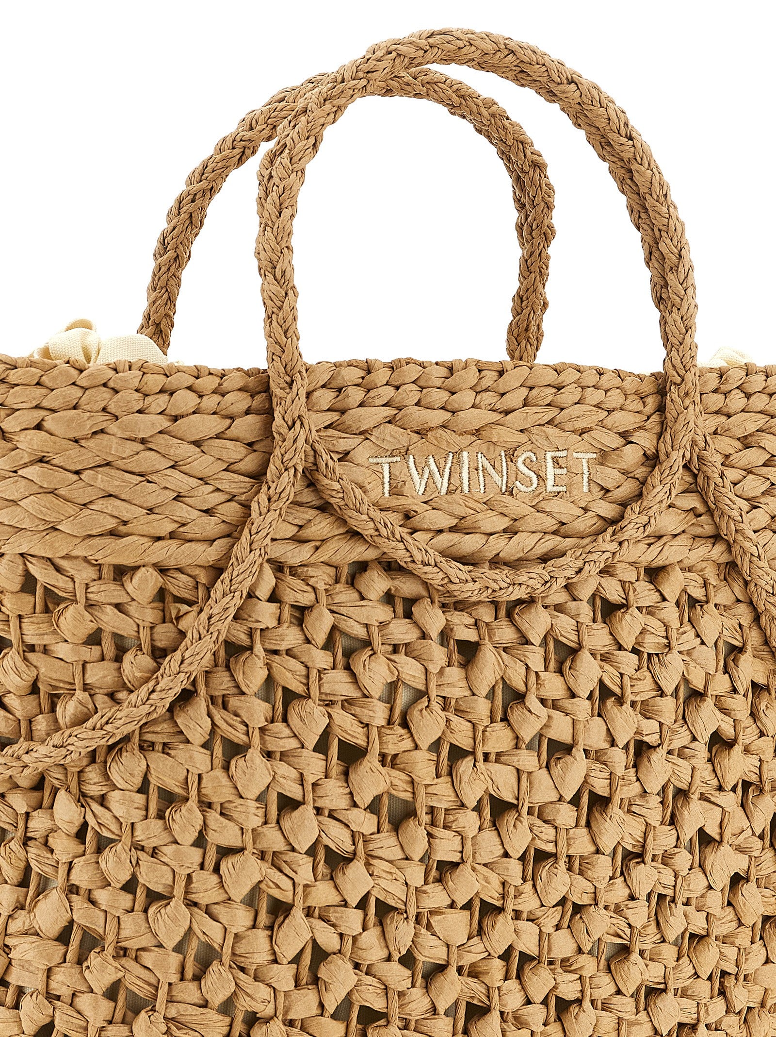 Twin Set Straw Shopping Bag