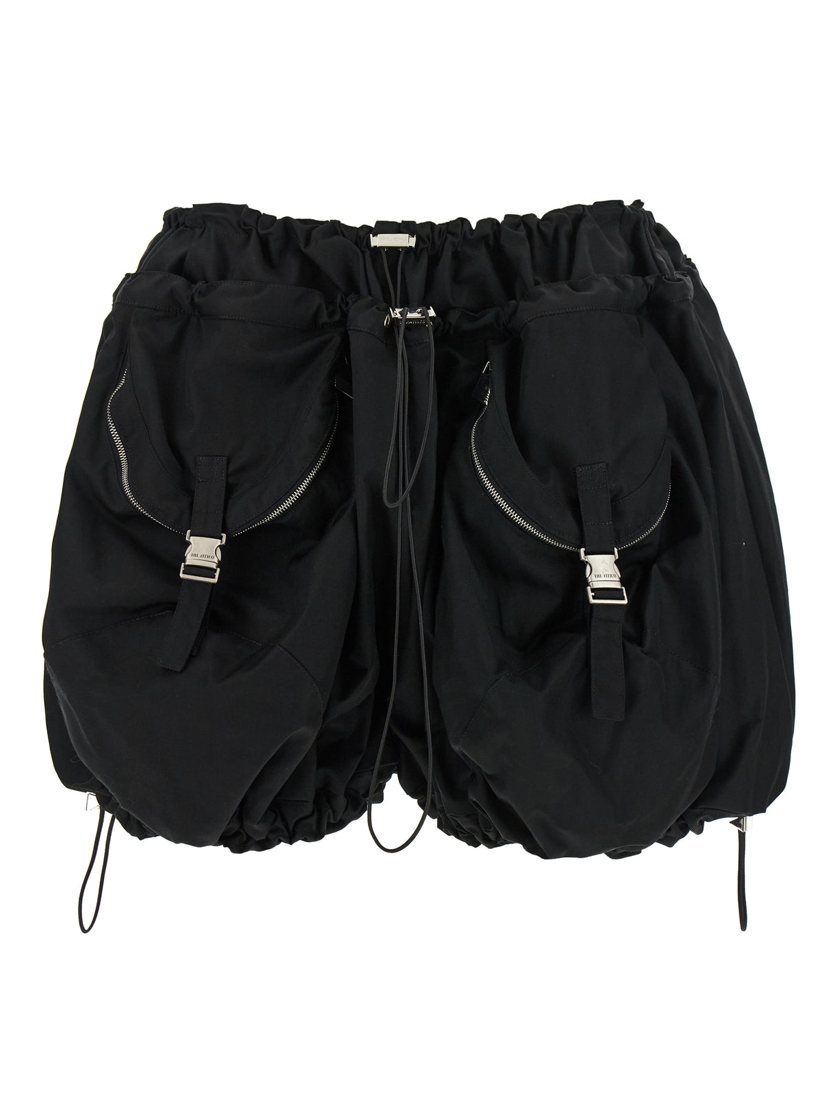 The Attico Black Utility Shorts