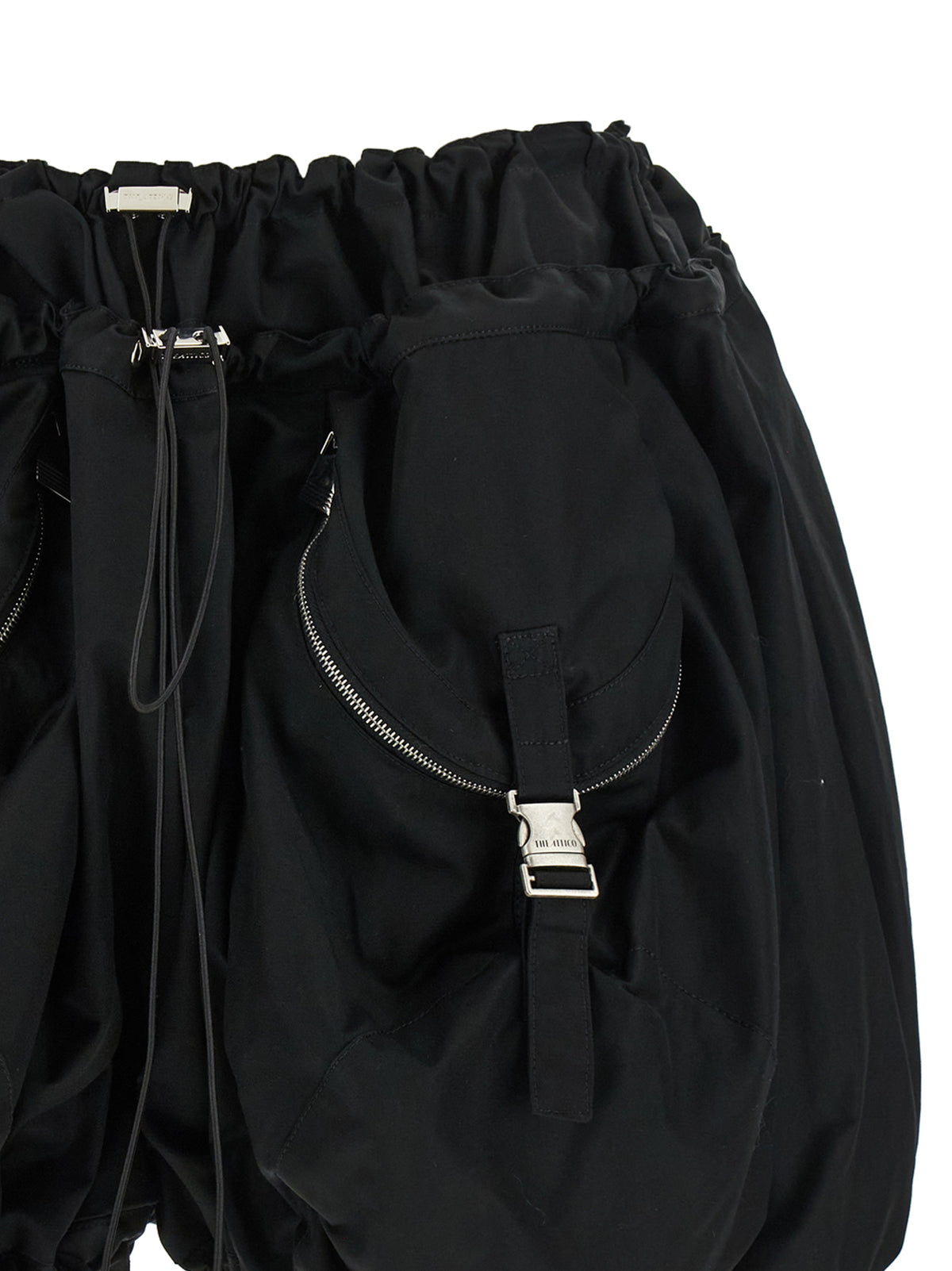 The Attico Black Utility Shorts
