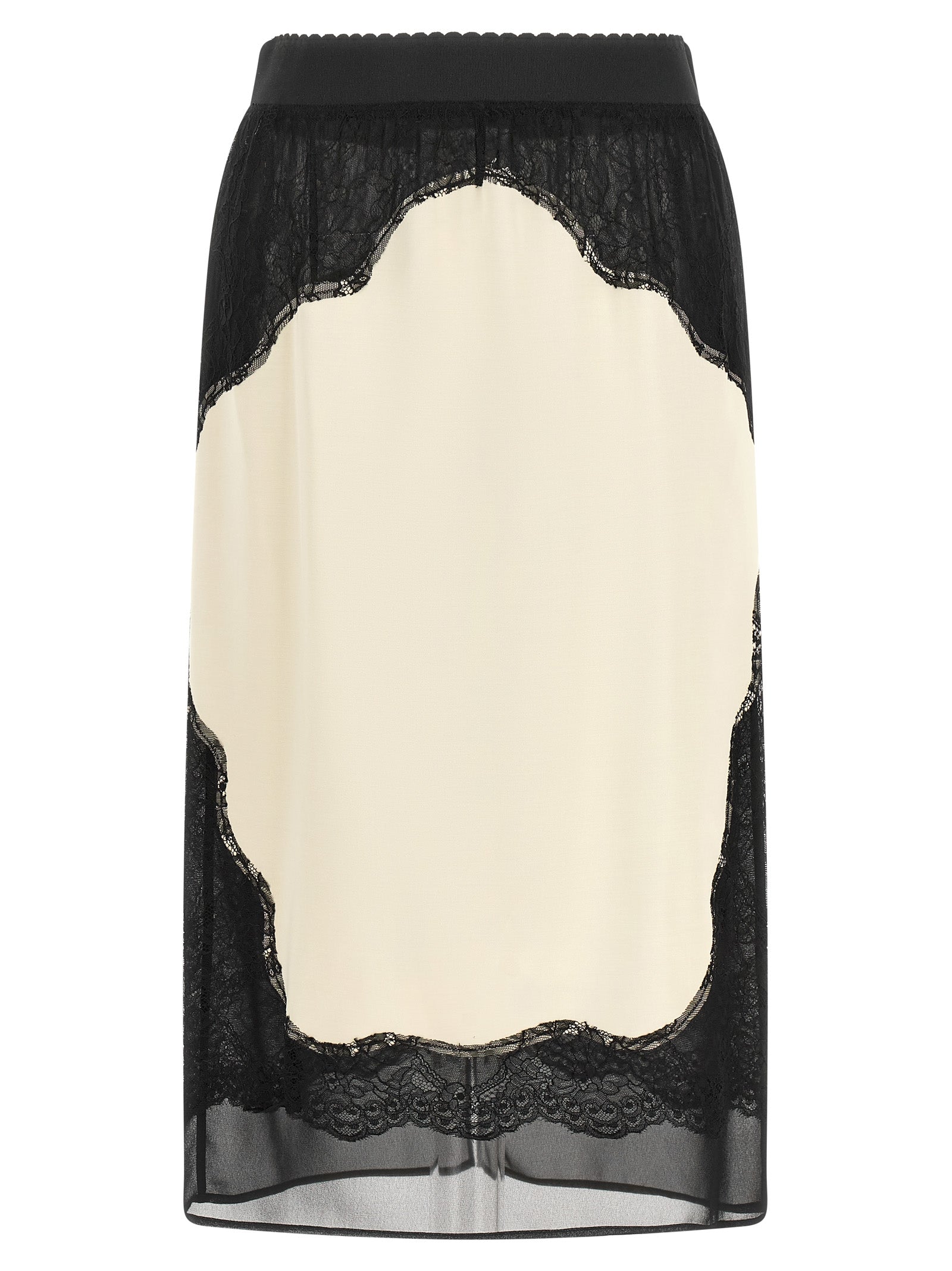 The Attico Lace Insert Skirt