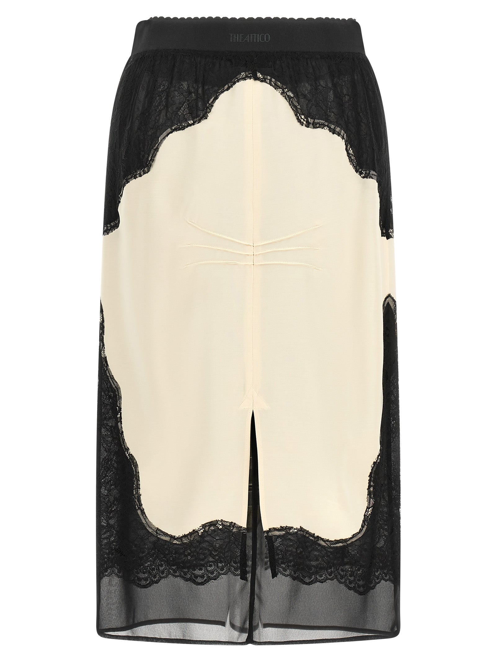 The Attico Lace Insert Skirt