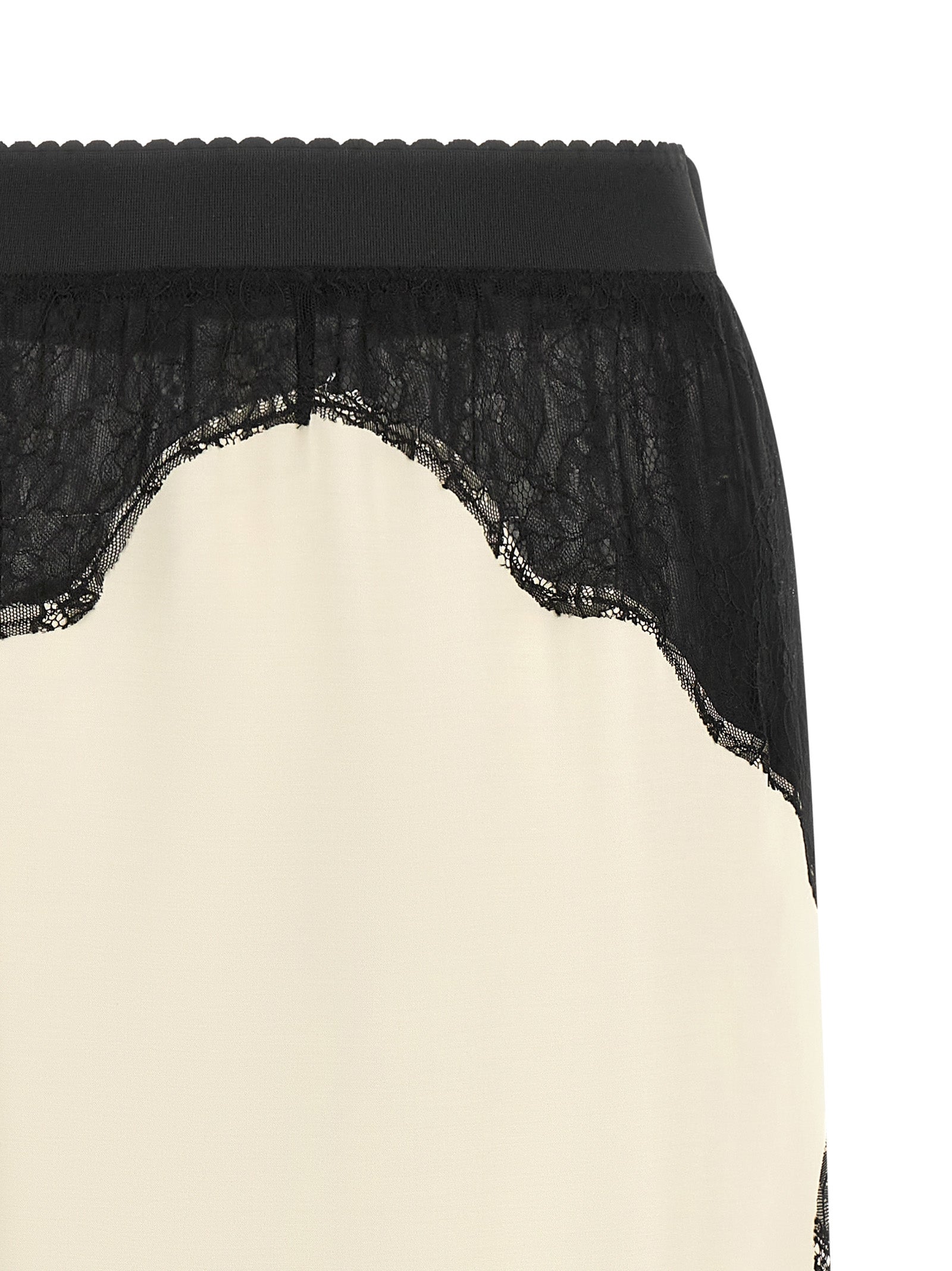 The Attico Lace Insert Skirt