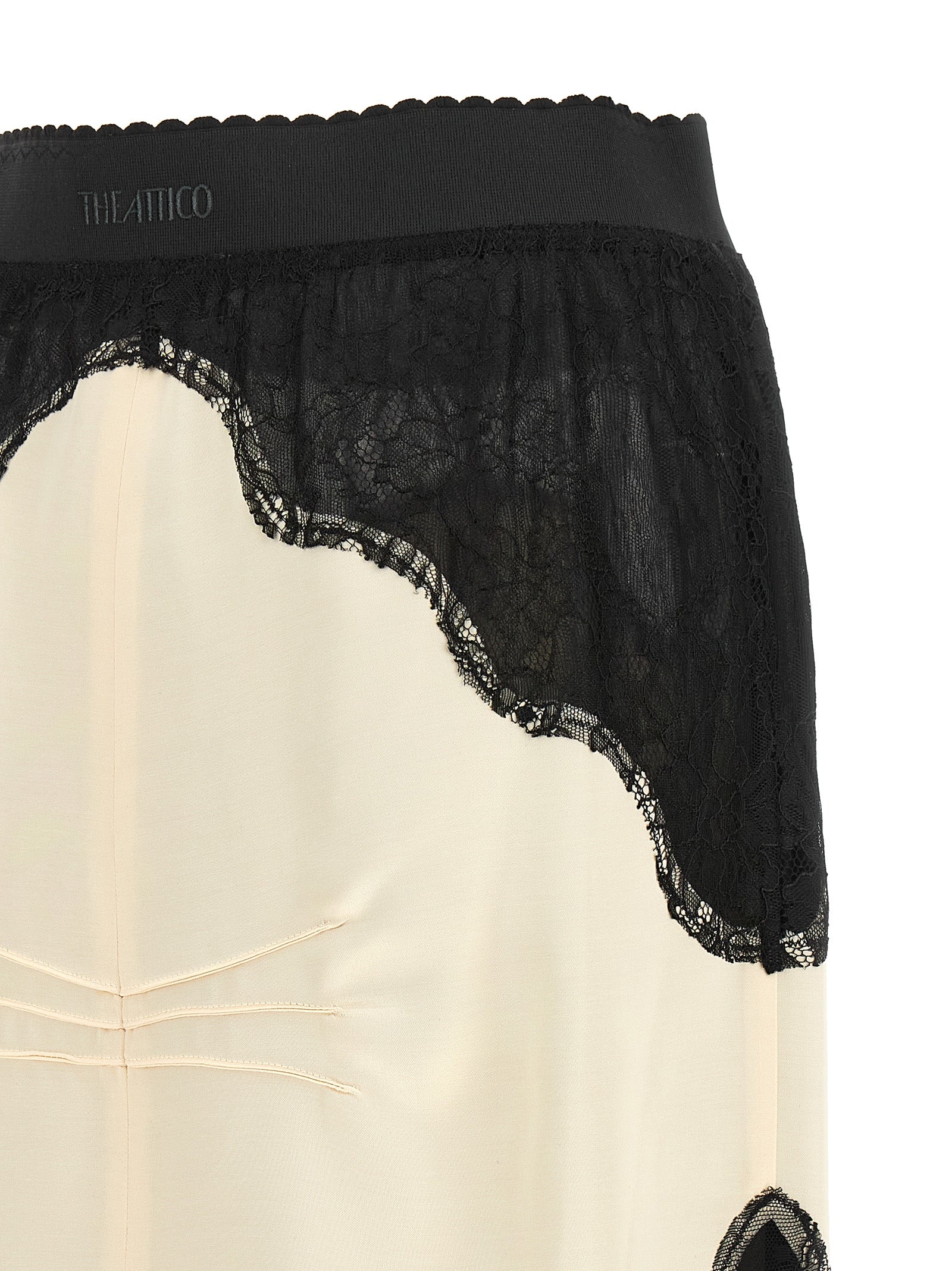 The Attico Lace Insert Skirt