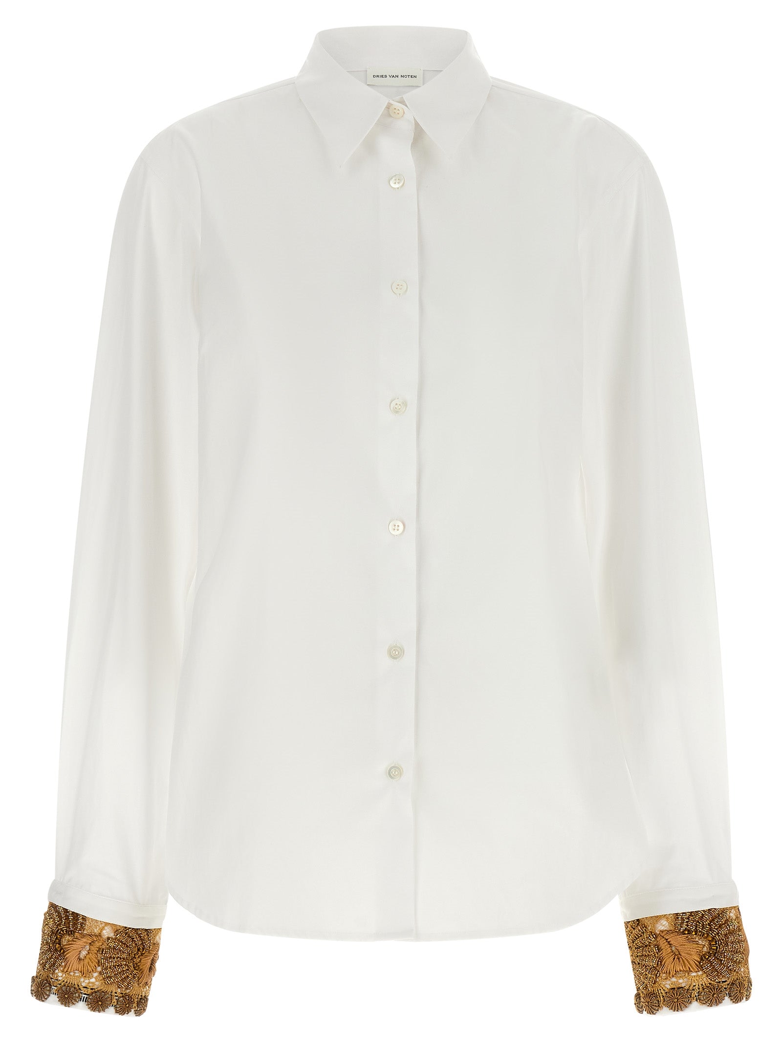 Dries Van Noten  Shirt With Embroidered Cuffs