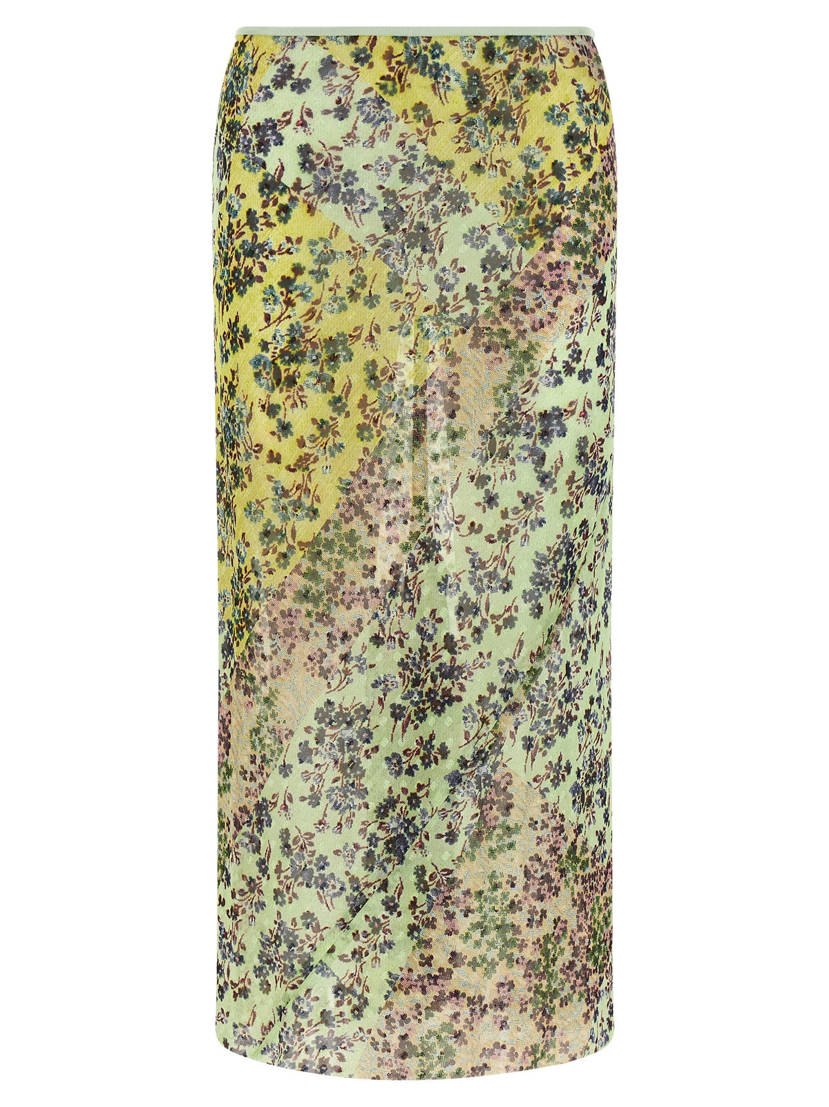 Dries Van Noten  Floral Patchwork Skirt