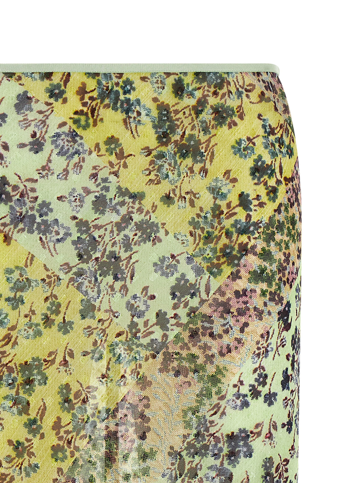 Dries Van Noten  Floral Patchwork Skirt