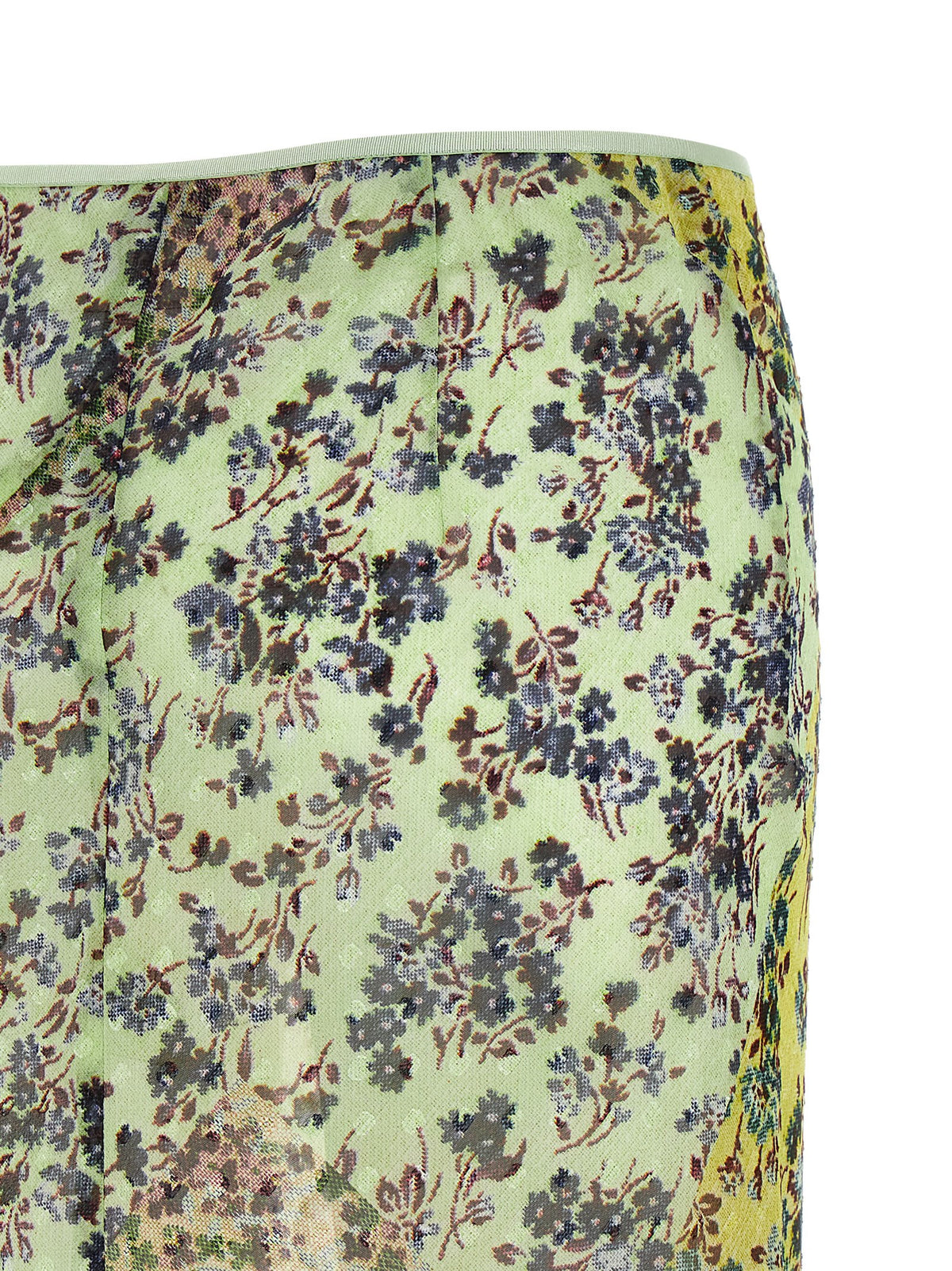 Dries Van Noten  Floral Patchwork Skirt