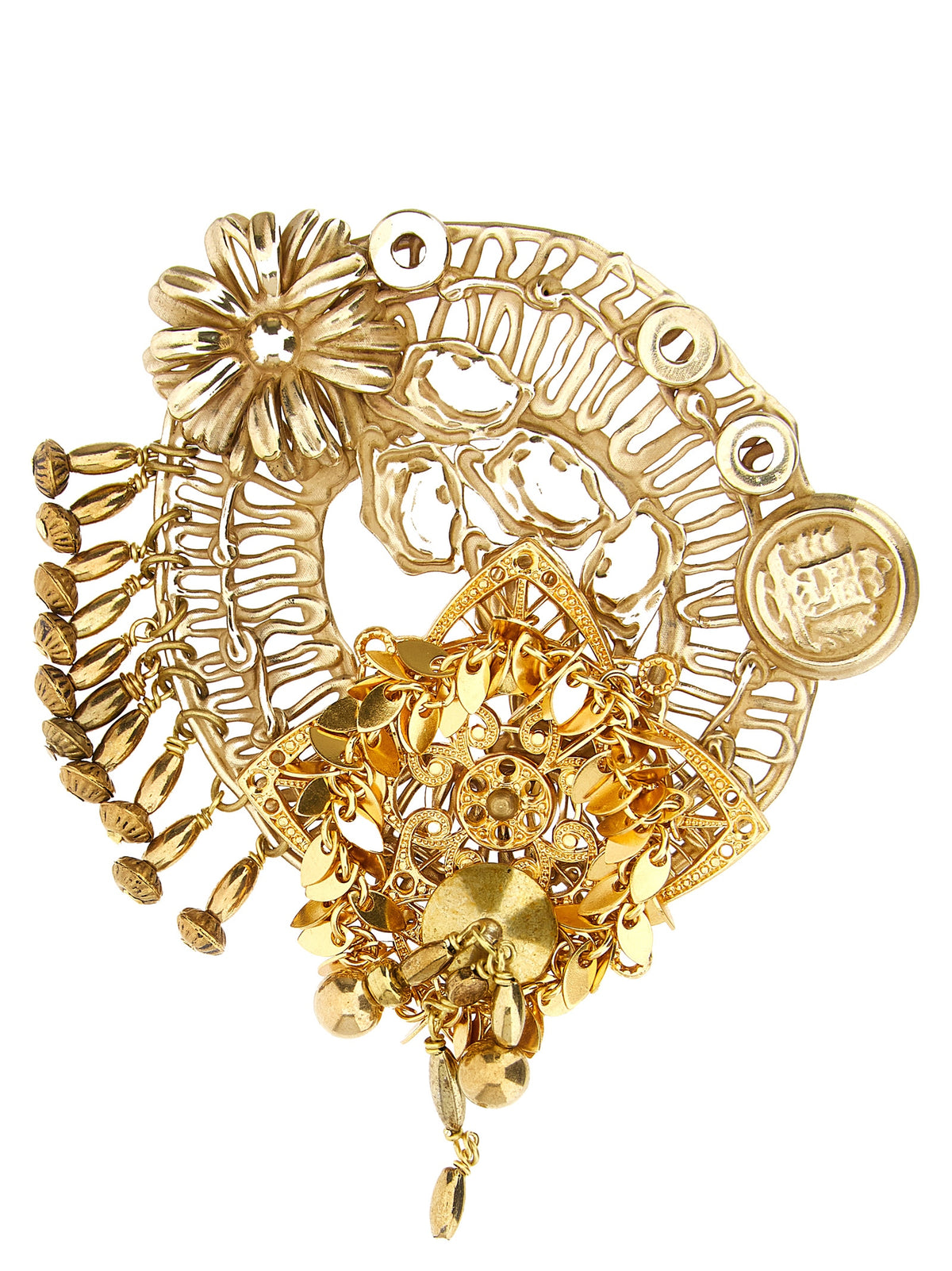 Dries Van Noten  Antiqued Brass Brooch
