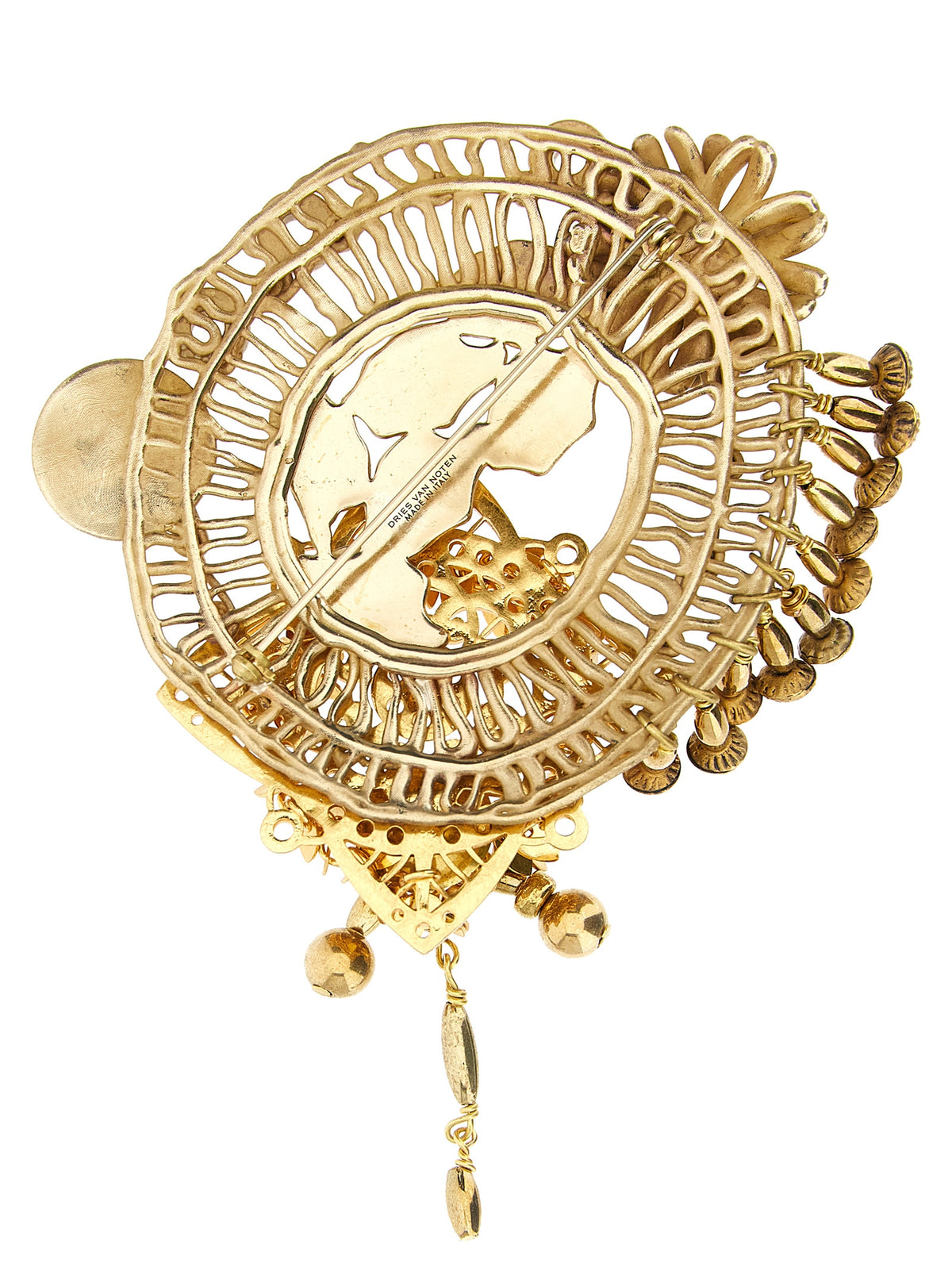 Dries Van Noten  Antiqued Brass Brooch