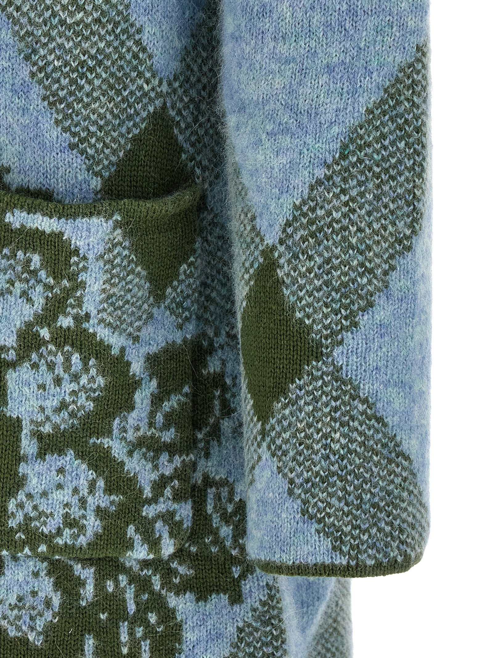 Dries Van Noten  Patchwork Intarsia Cardigan