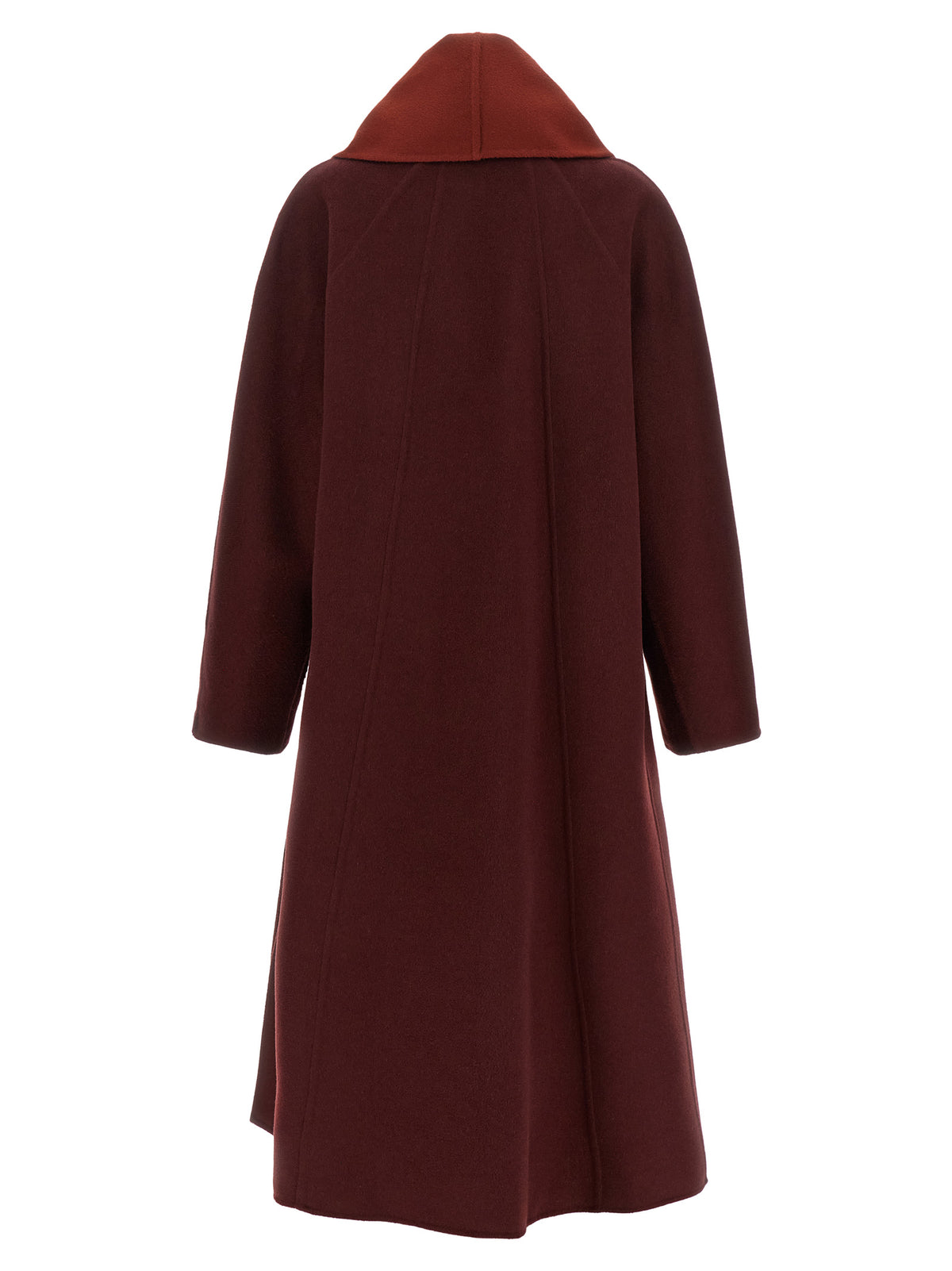 Max Mara Atelier Burgundy 'Ululo' Reversible Coat