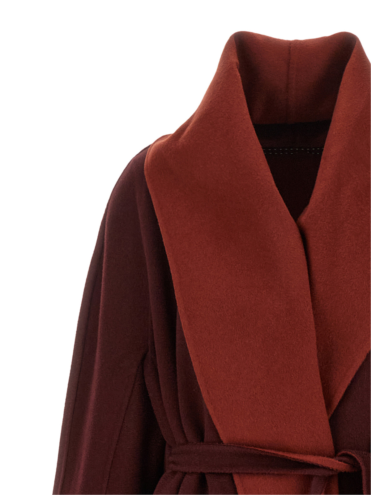 Max Mara Atelier Burgundy 'Ululo' Reversible Coat