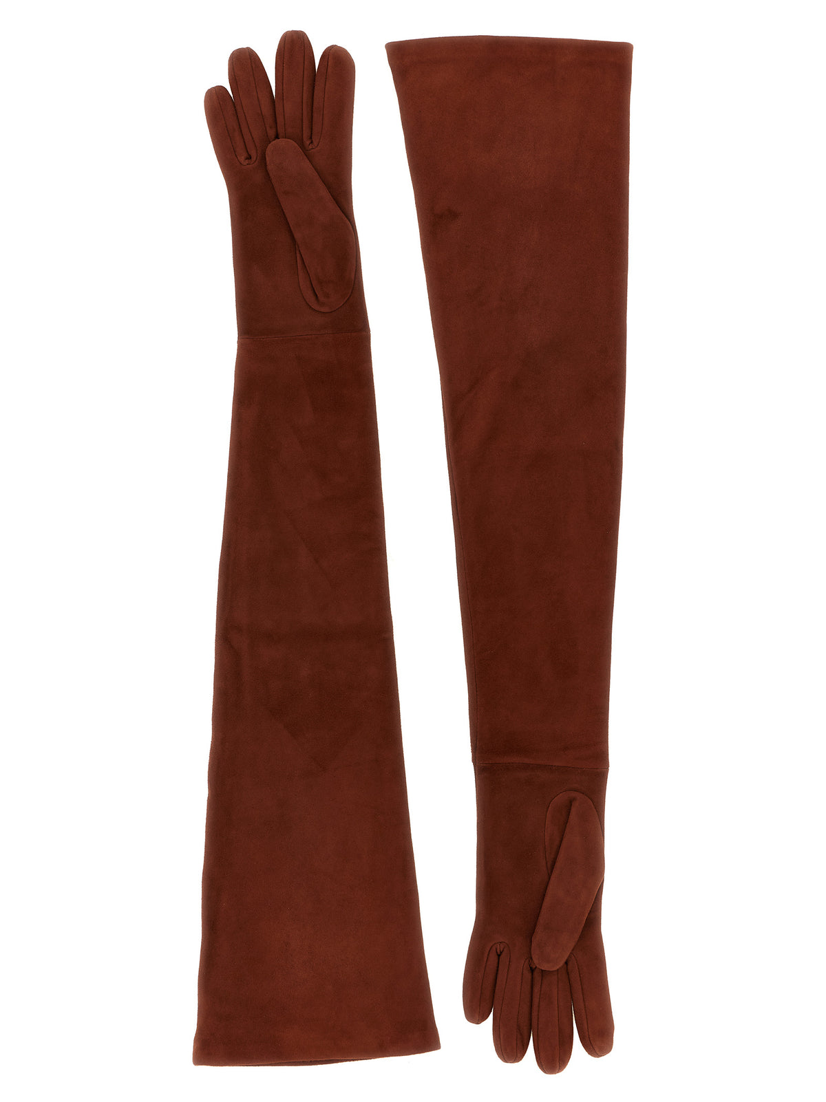 Max Mara 'Estremo' Brown Long Gloves