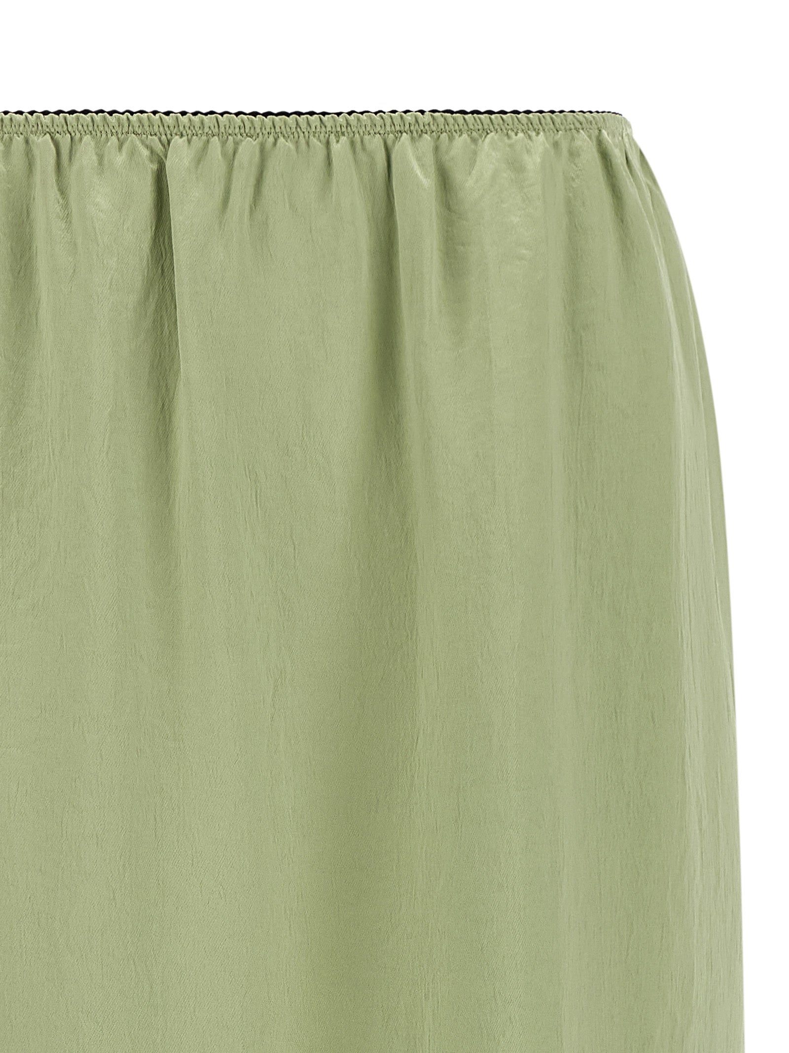 Twin Set Satin Froissé And Lace Skirt