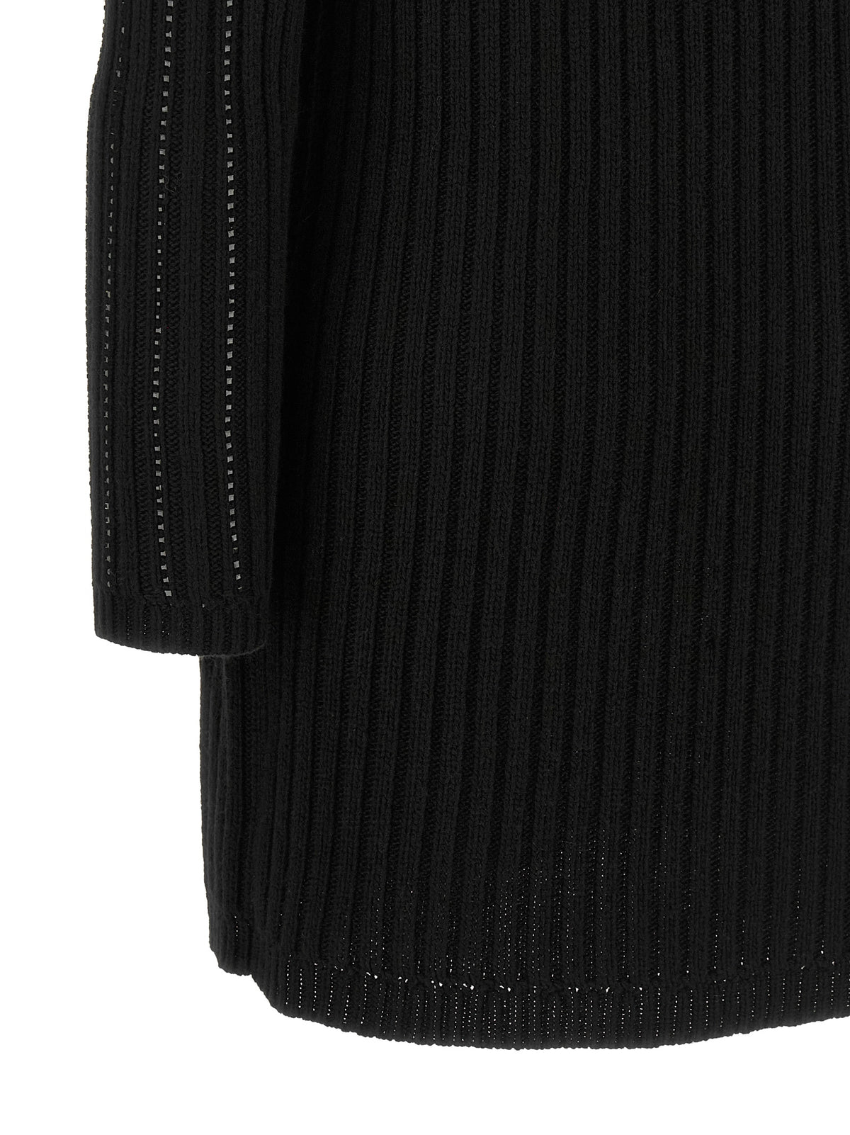 Twin Set Ribbed Dress With Rhinestones