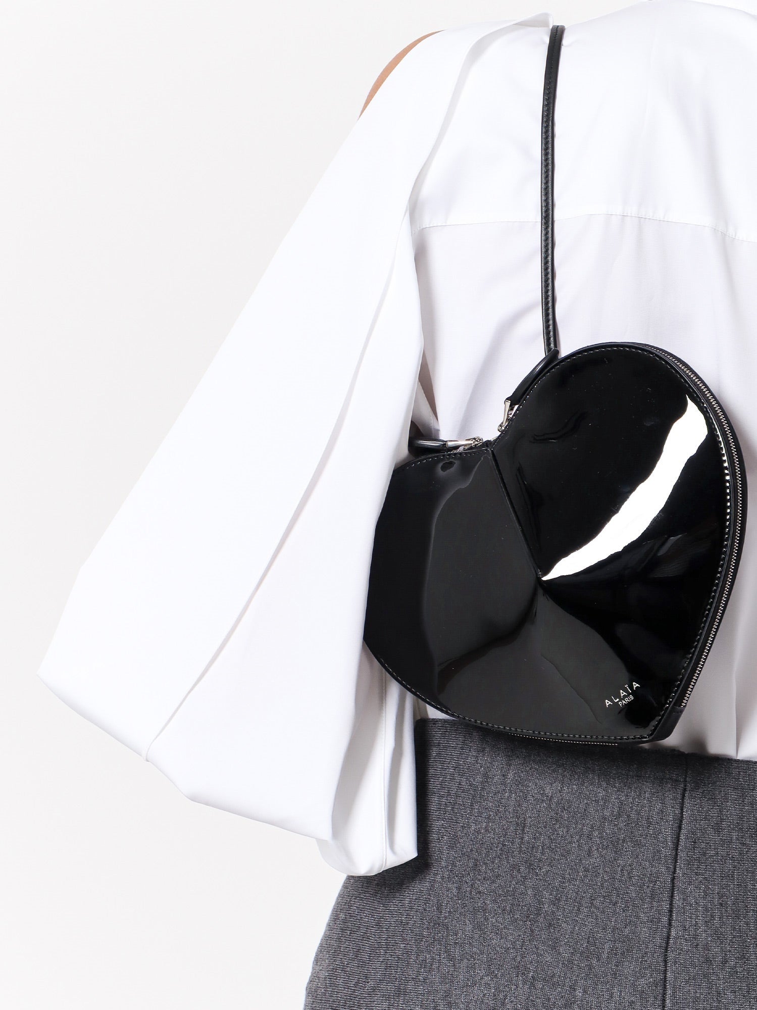 Alaïa Le Coeur Patent Leather Crossbody Bag