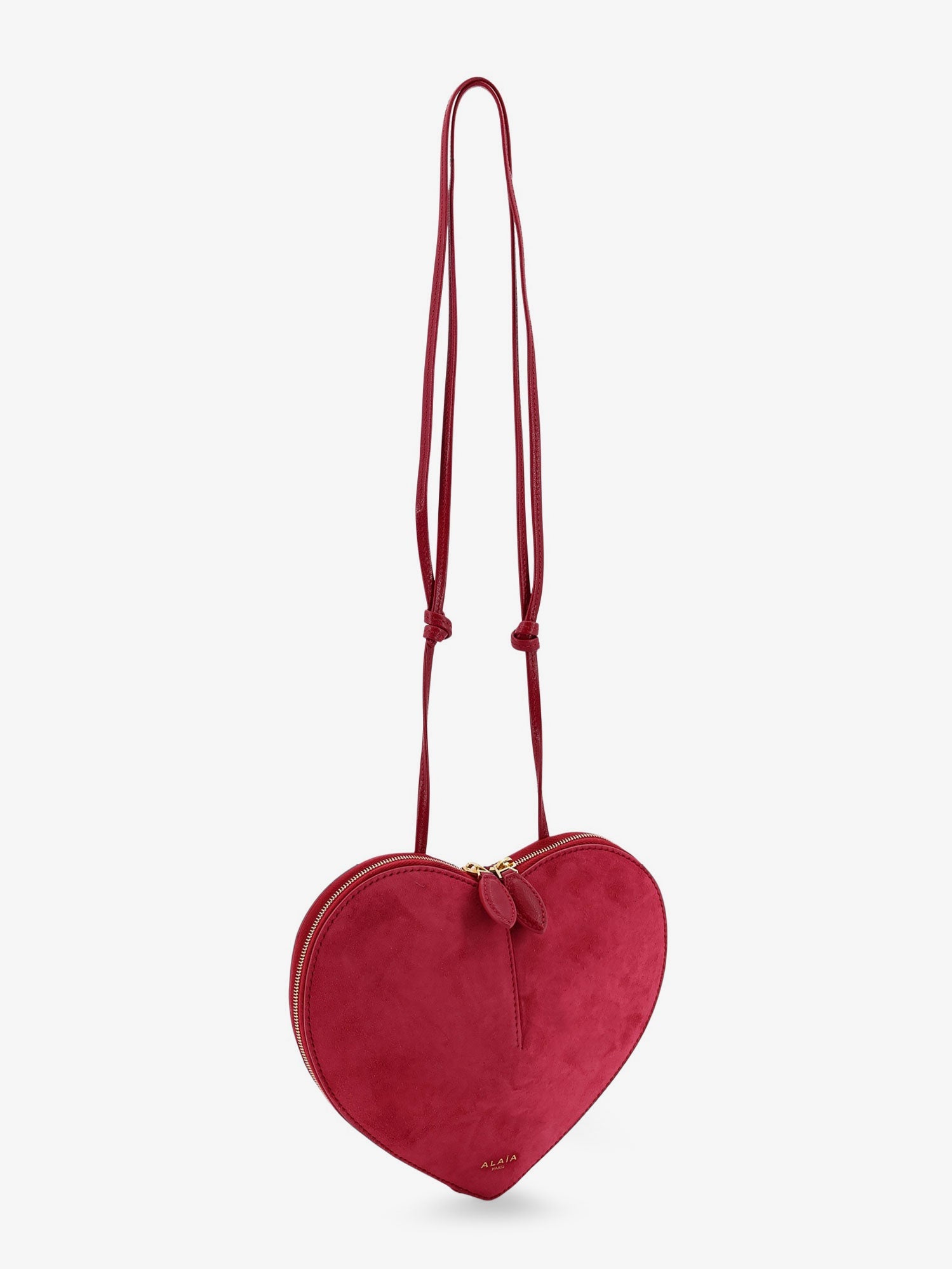 Alaïa Le Coeur Suede Crossbody Bag