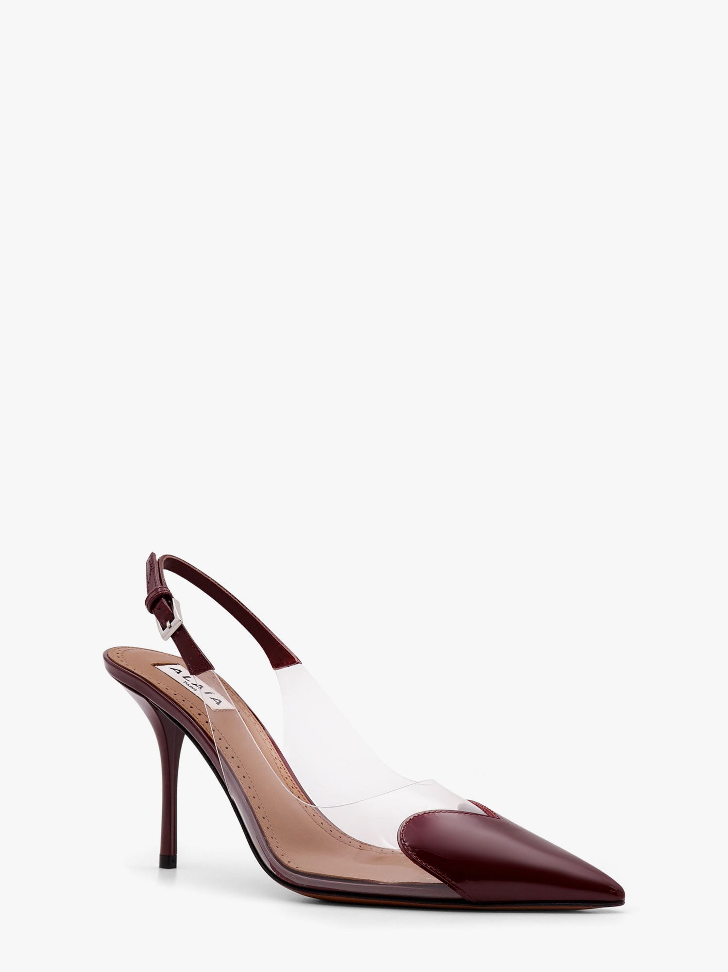 Alaïa Leather And Pvc Slingbacks 90