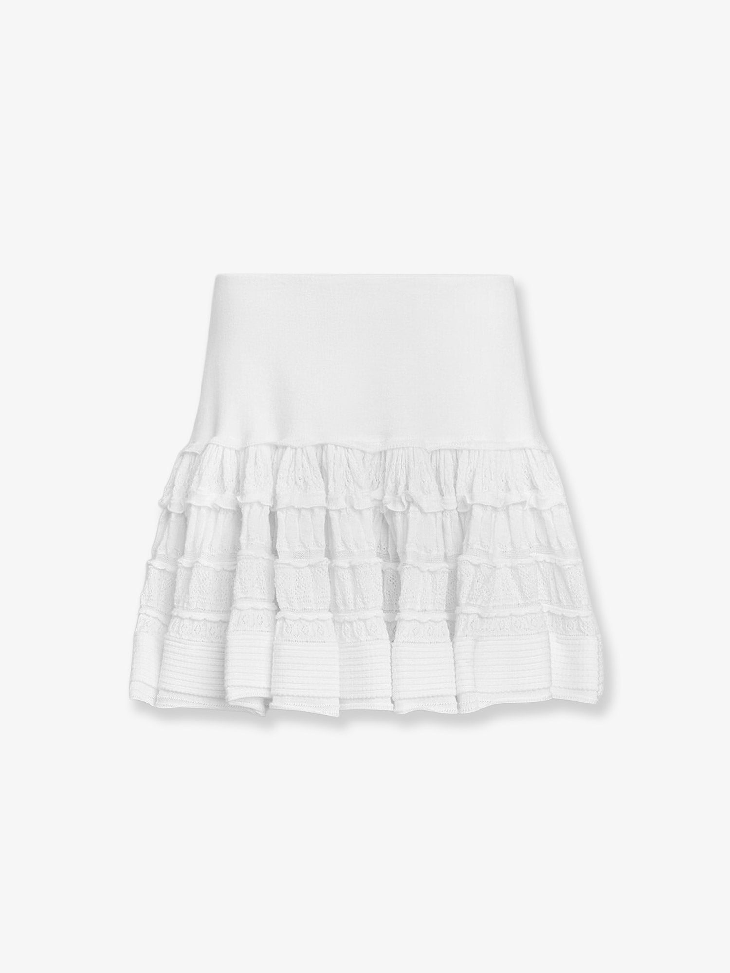 Alaïa Ruffle Virgin Wool Skirt