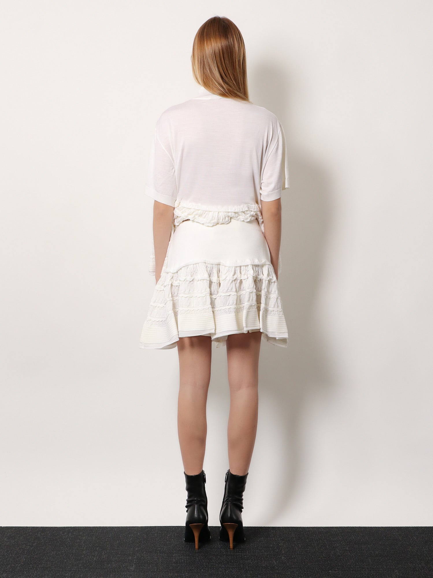 Alaïa Ruffle Virgin Wool Skirt