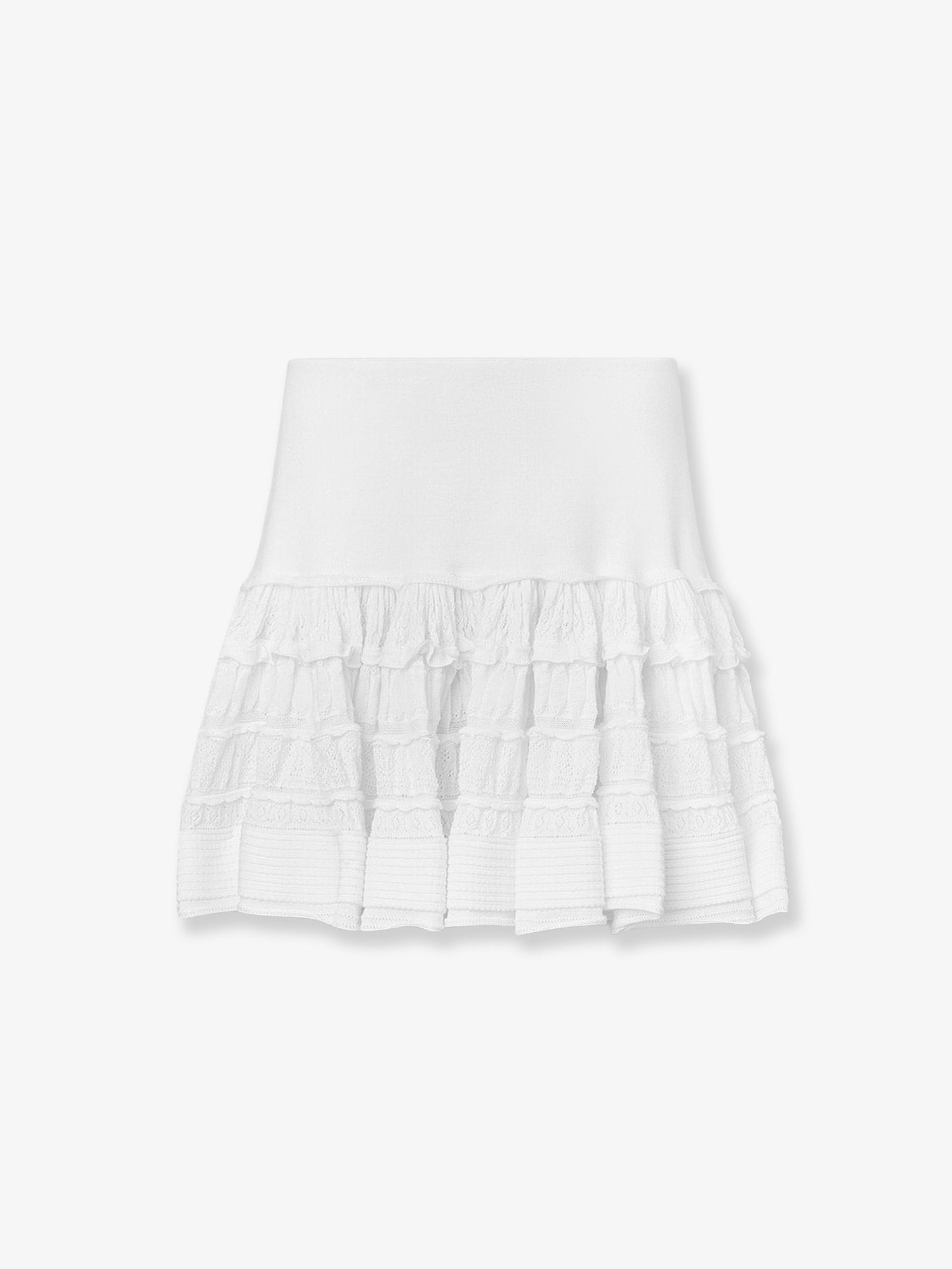 Alaïa Ruffle Virgin Wool Skirt