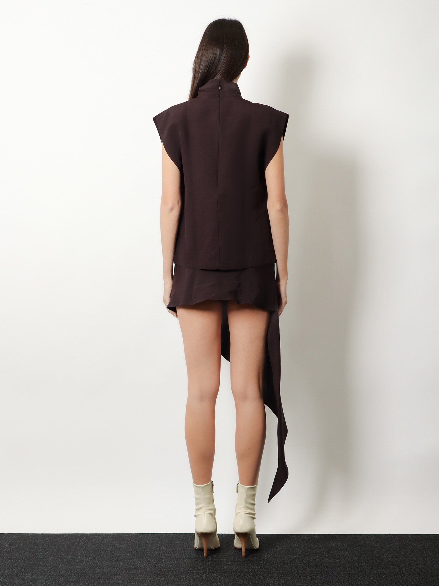 Alaïa Asymmetric Paper And Viscose Skirt