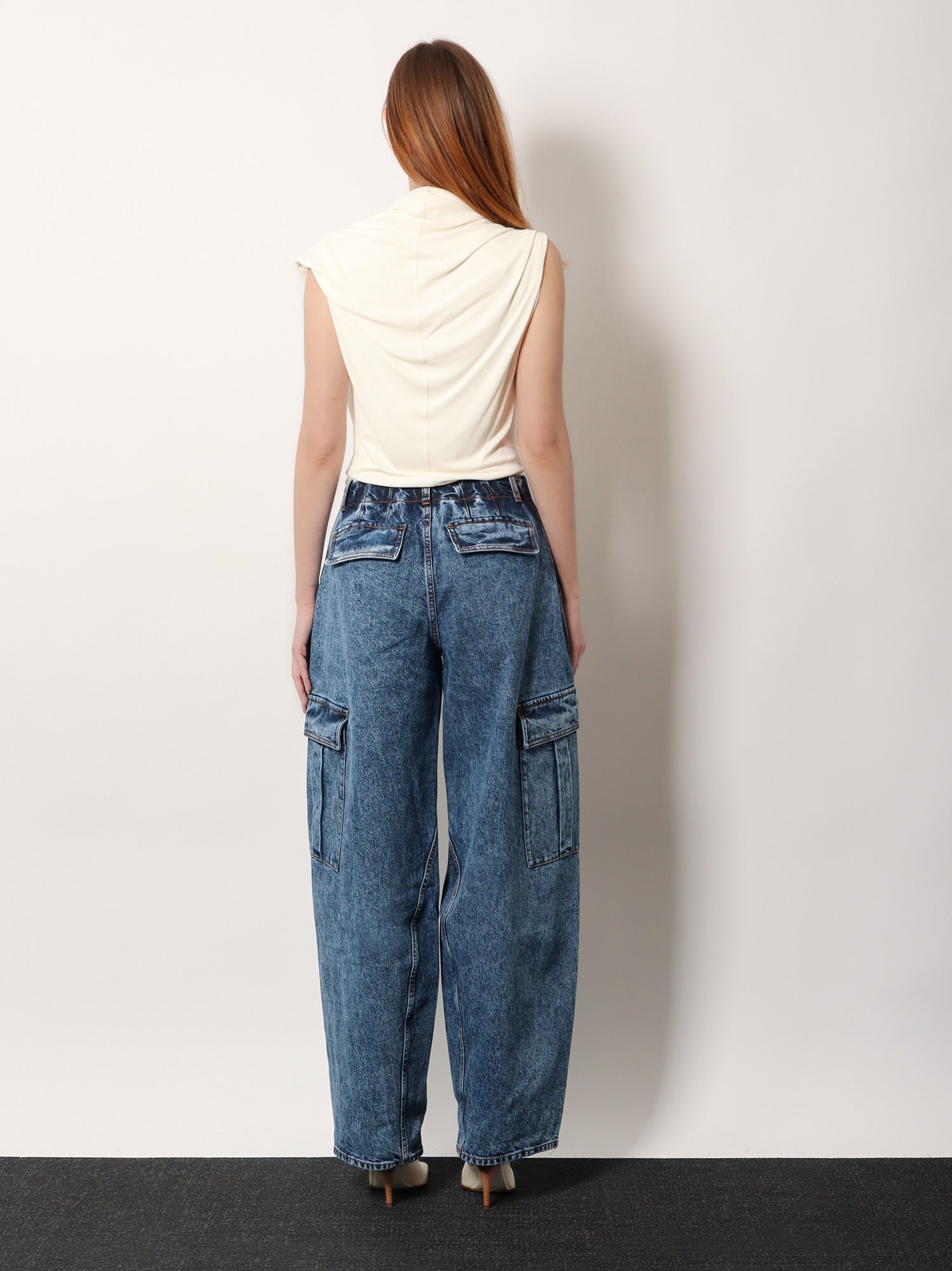 Alaïa Blue Denim Cargo Jeans