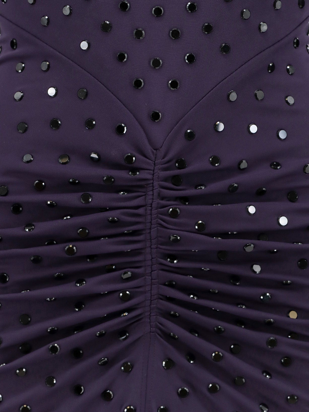 Alaïa Long Viscose Dress With All-over Rhinestones
