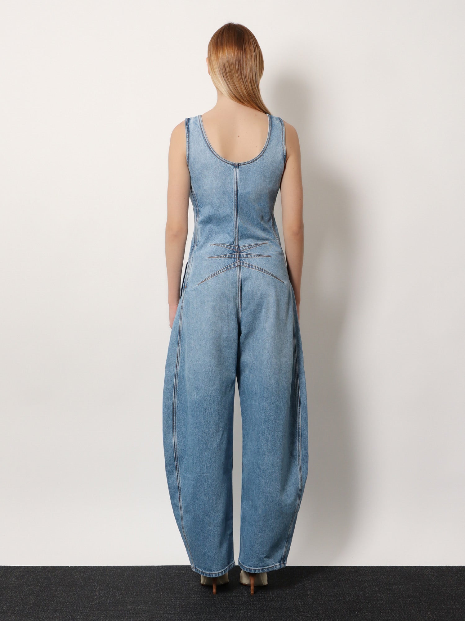 Alaïa Round Denim Jumpsuit