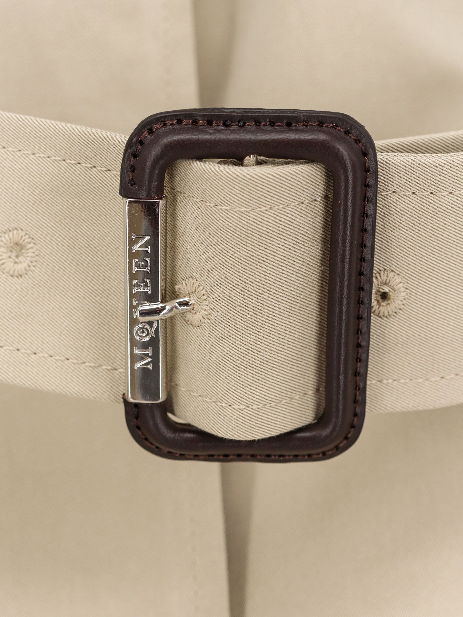 Alexander McQueen Cotton Trench With Puff Sleeves