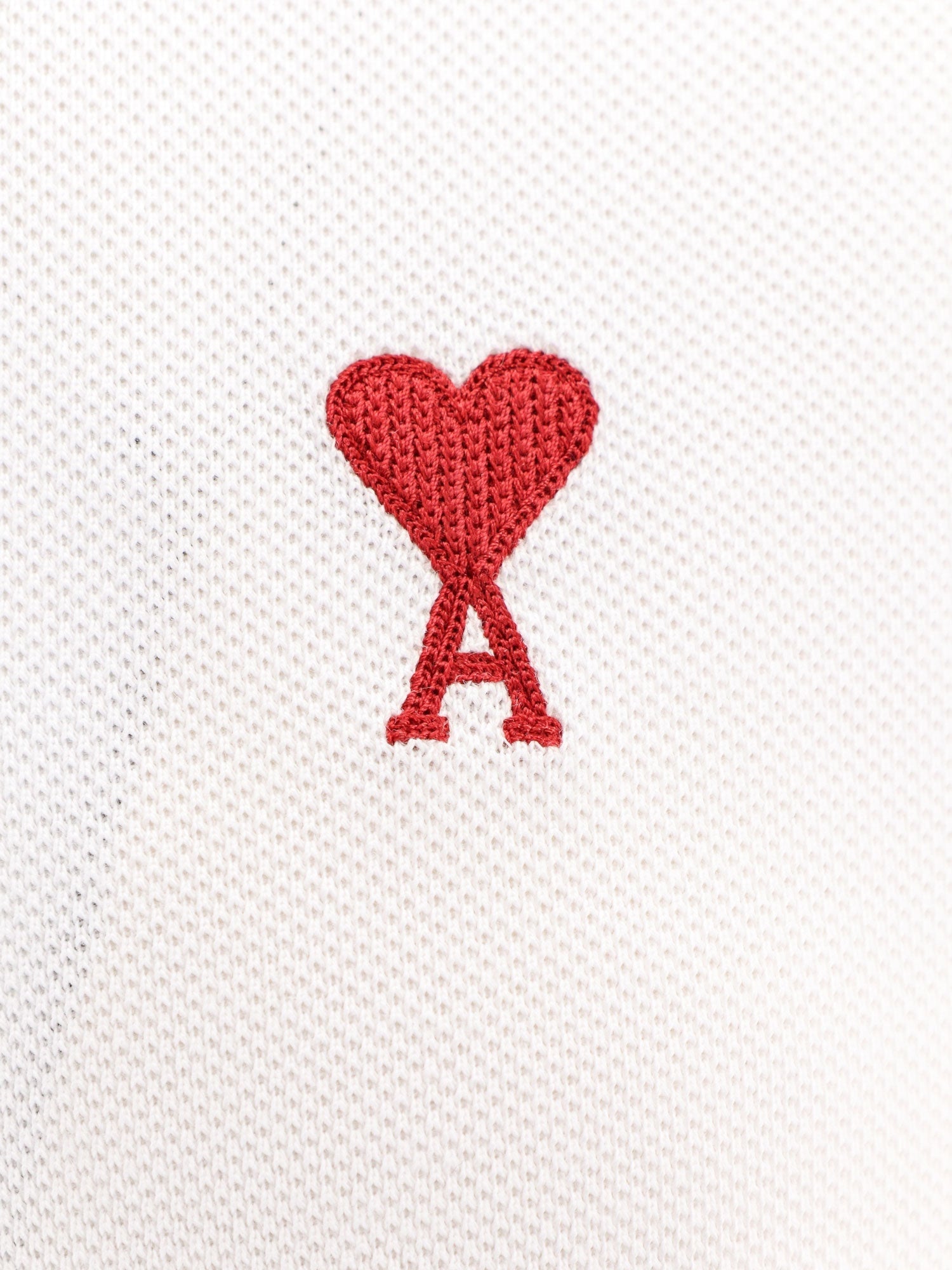 AMI Paris Cotton Polo Shirt With Iconic Embroidery