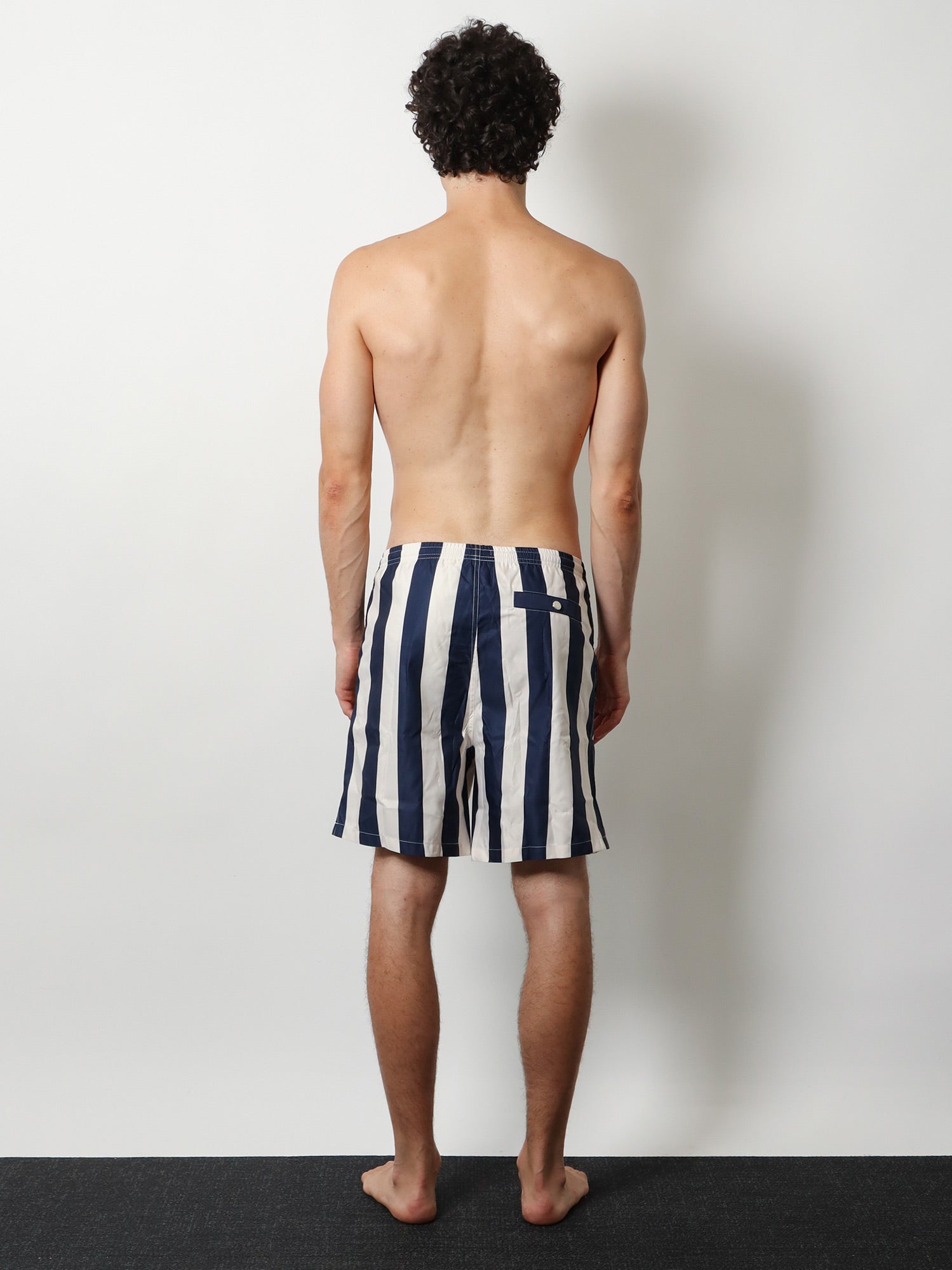 AMI Paris Nylon Swim Shorts With Striped Pattern