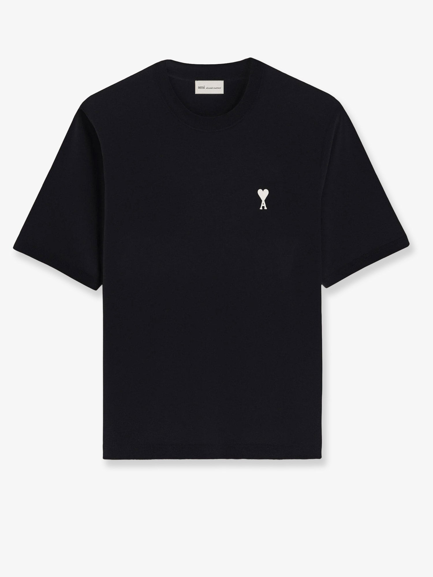 AMI Paris Cotton T-shirt With Contrasting Embroidery