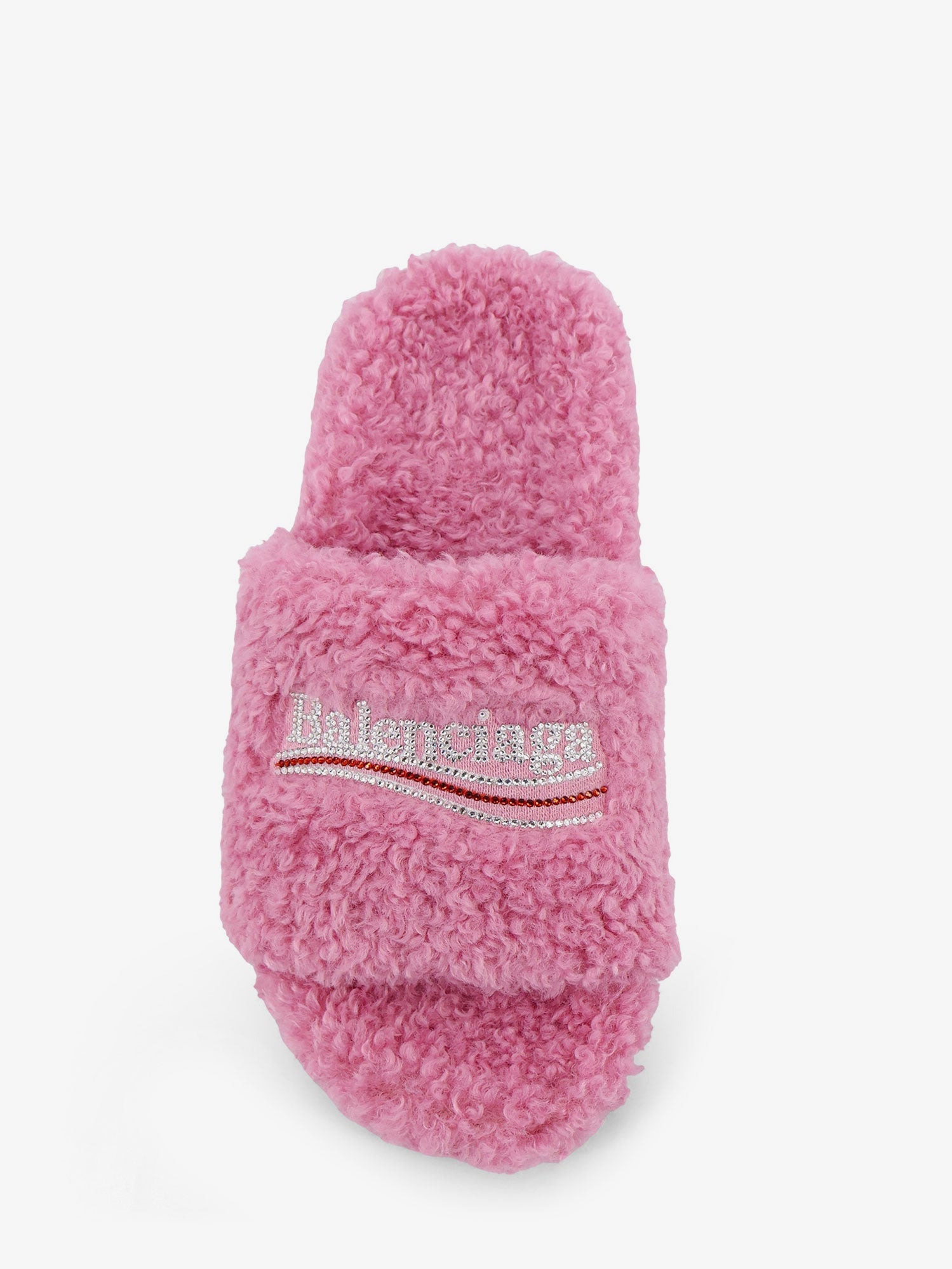 Balenciaga Furry Synthetic Fur Sandals